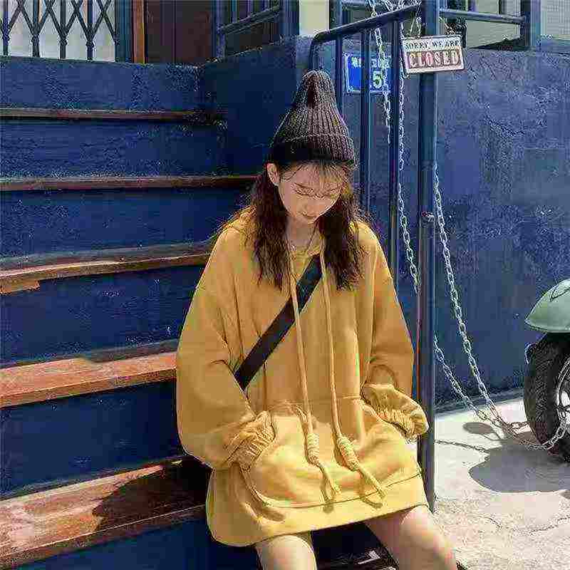 223pcs Cotton Mid-length Loose Hoodies - Image 6