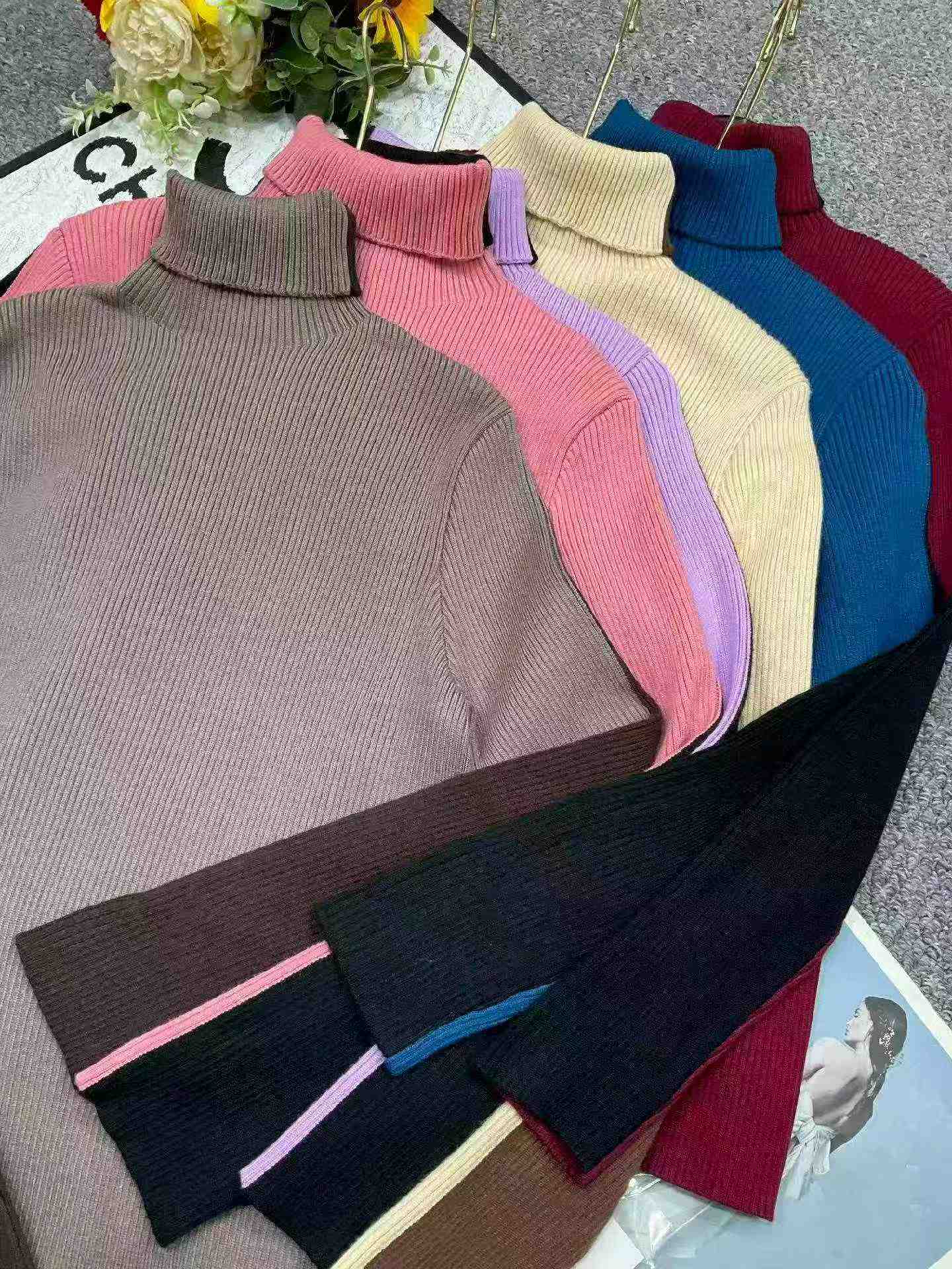 Winter Thick Color-block Reversible High-neck Pullover Sweater 575 Pcs - Image 8