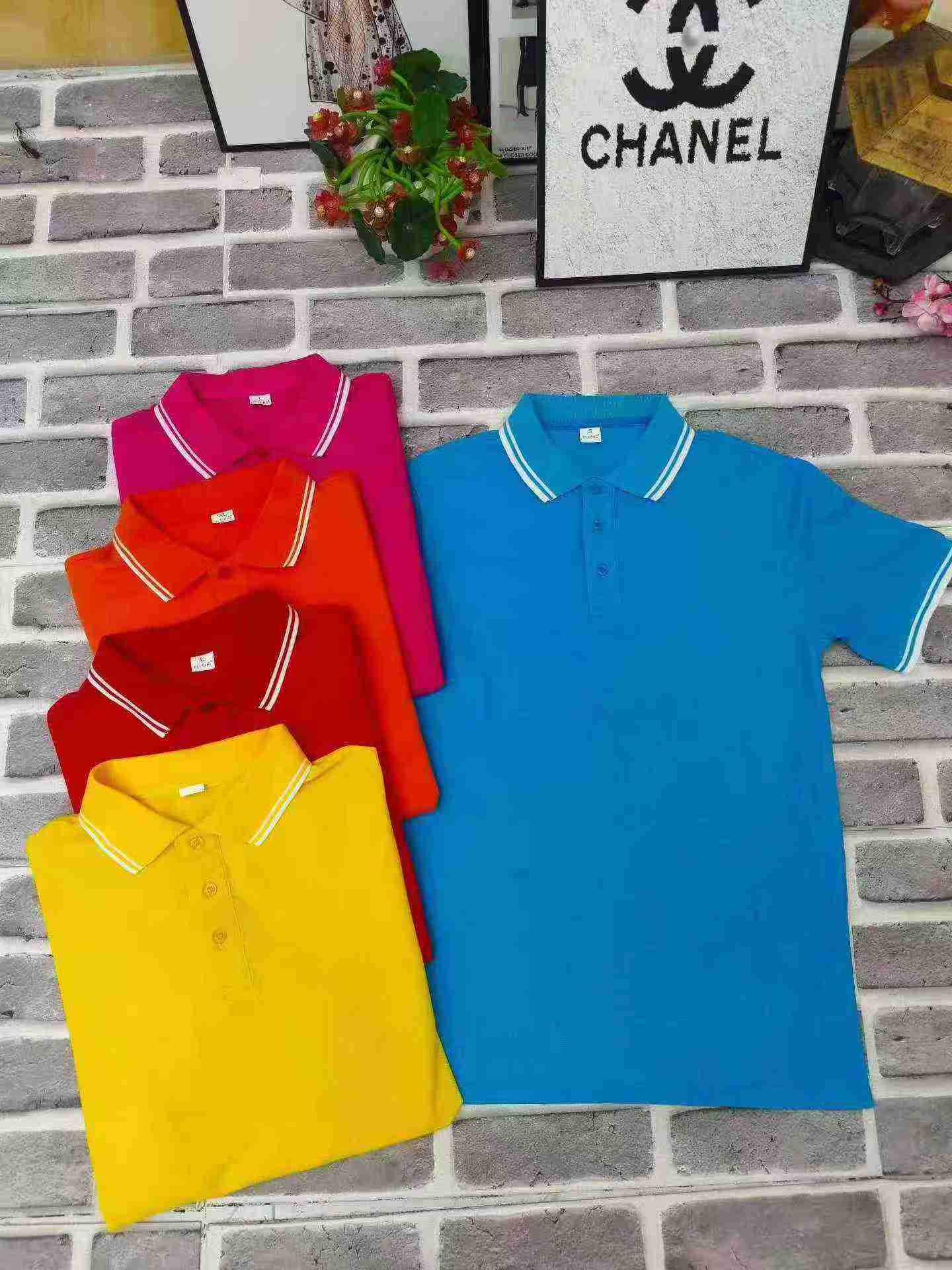 Uniseksowe uniwersalne luźne koszule polo z klapą 3553 sztuk XS-5XL 5 kolorów - Image 5