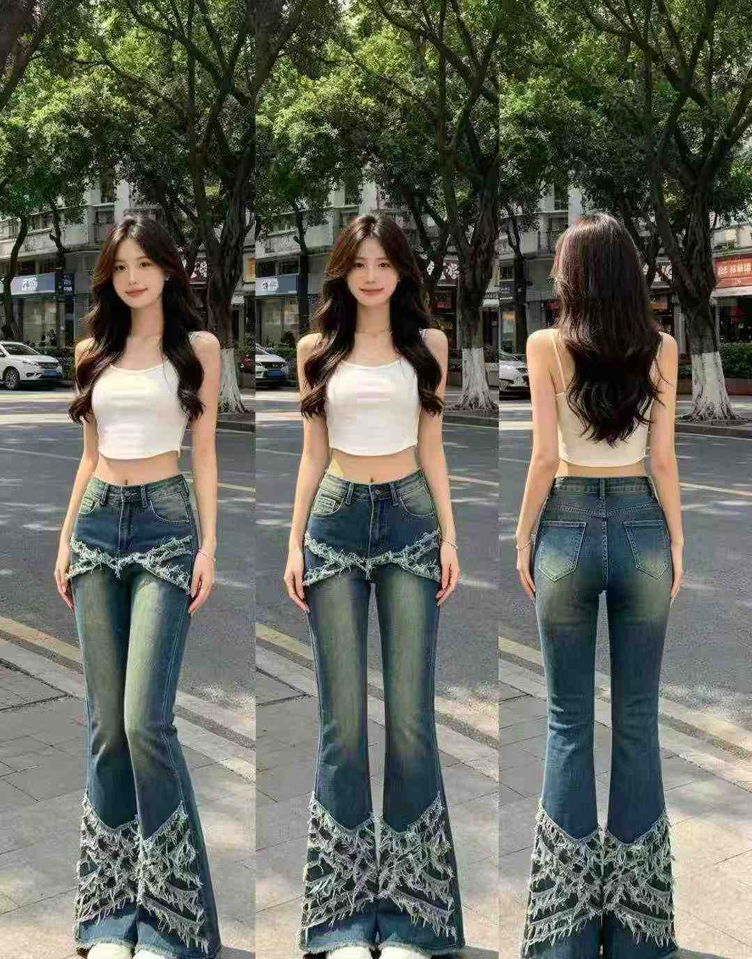 New Design Stretchy Flared Pants For Women, 367 Pieces, Size S-2XL - Image 2
