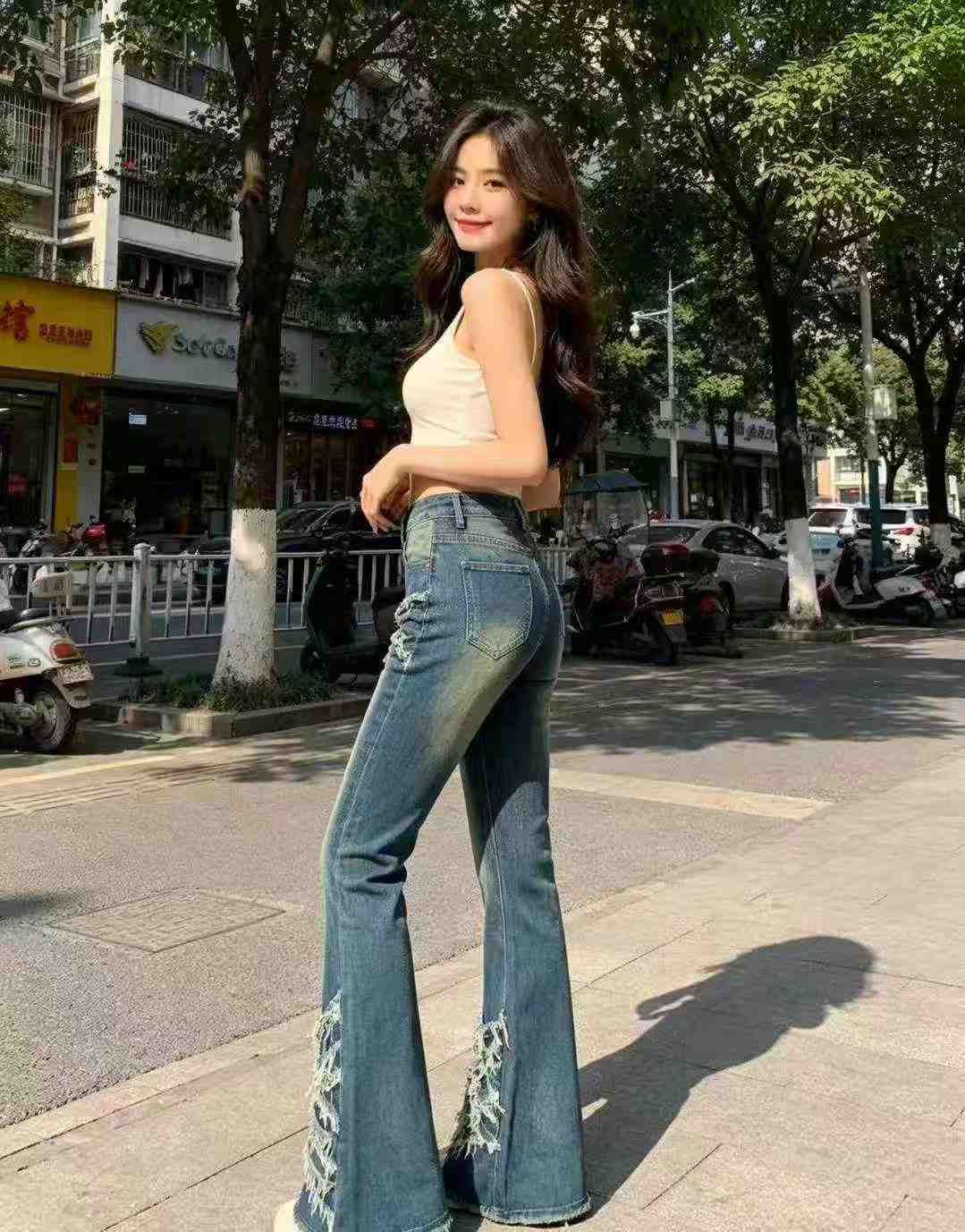 New Design Stretchy Flared Pants For Women, 367 Pieces, Size S-2XL - Image 3