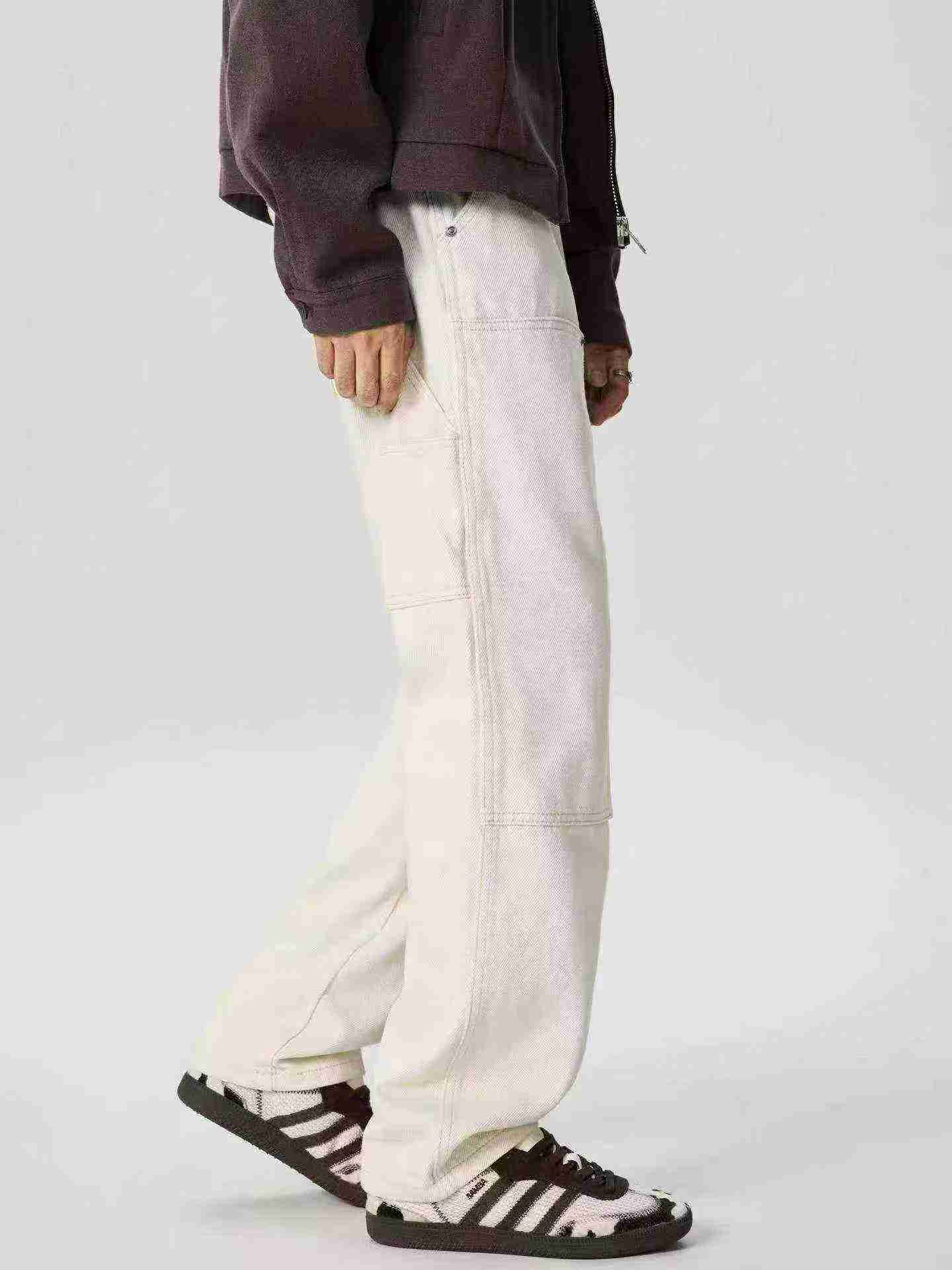 238 Pcs Men's American Workwear Washed Cotton Loose Straight Jeans - Image 7