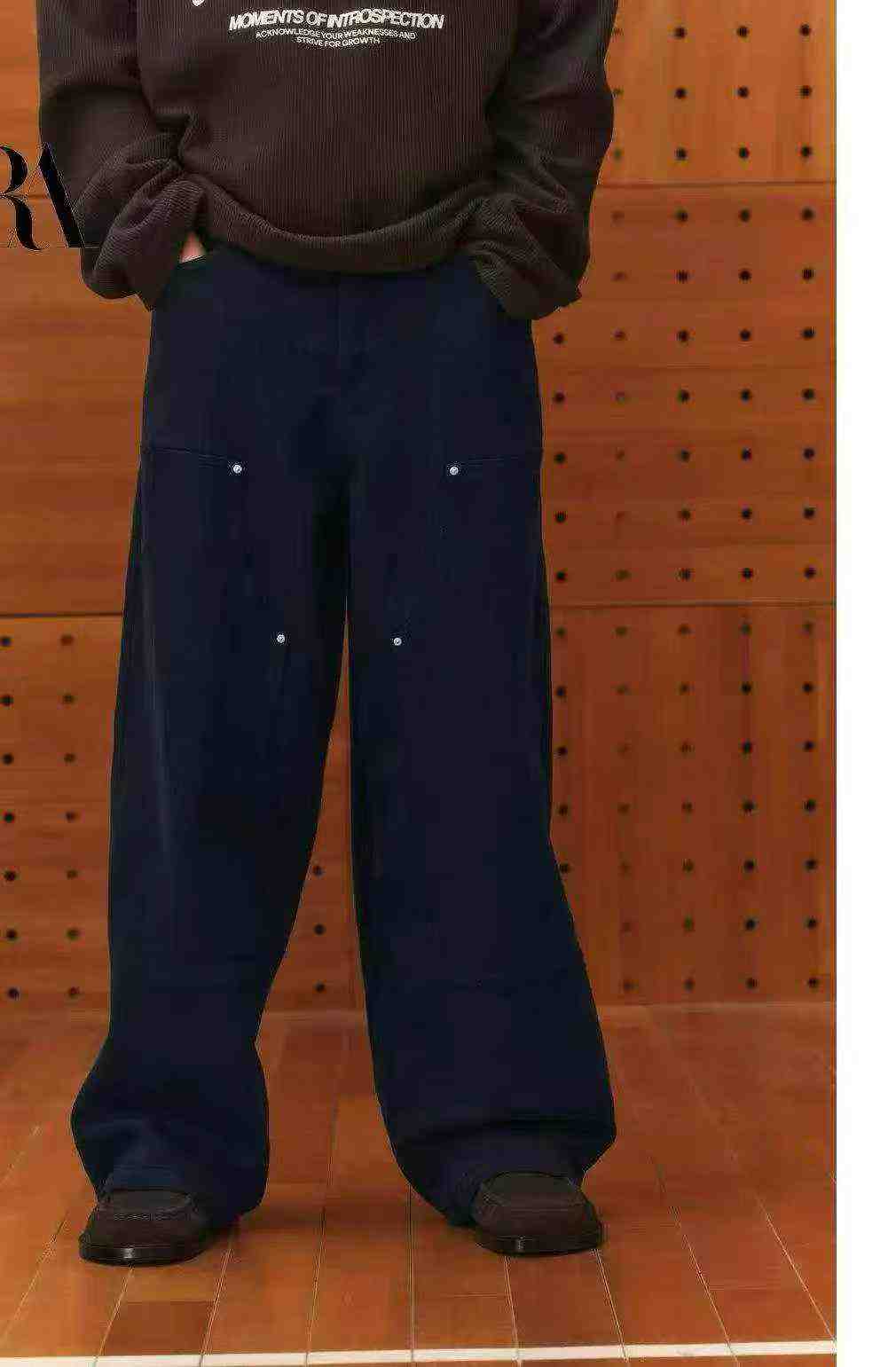 238 Pcs Men's American Workwear Washed Cotton Loose Straight Jeans - Image 9