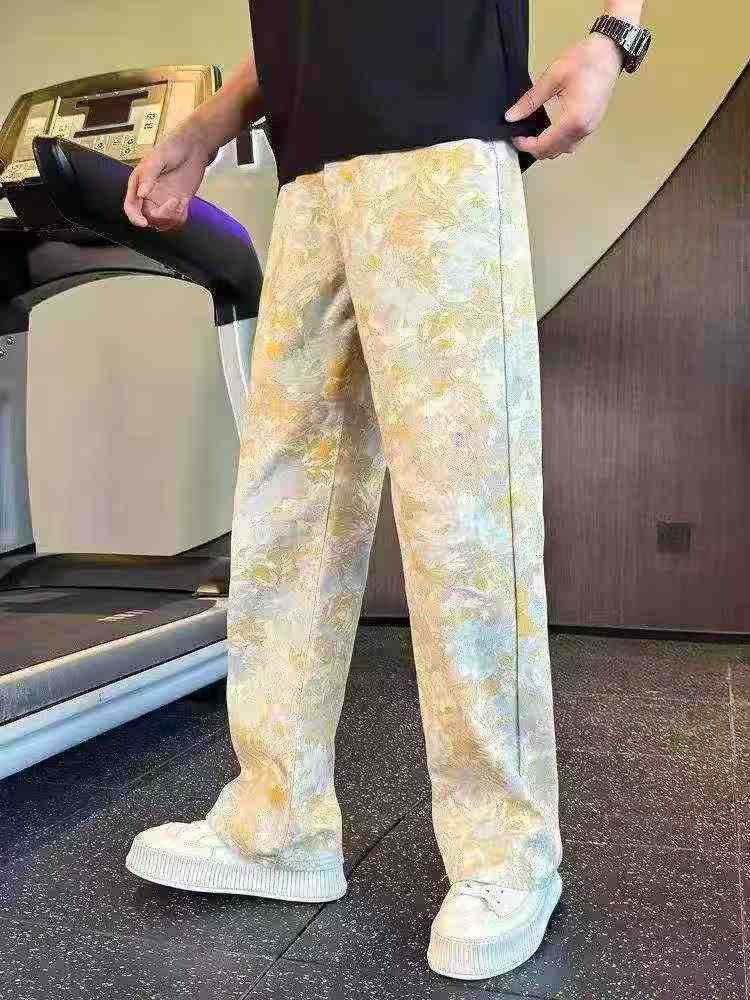 Men's Summer Yellow Jacquard Micro Flared Jeans 340 Pcs - Image 6