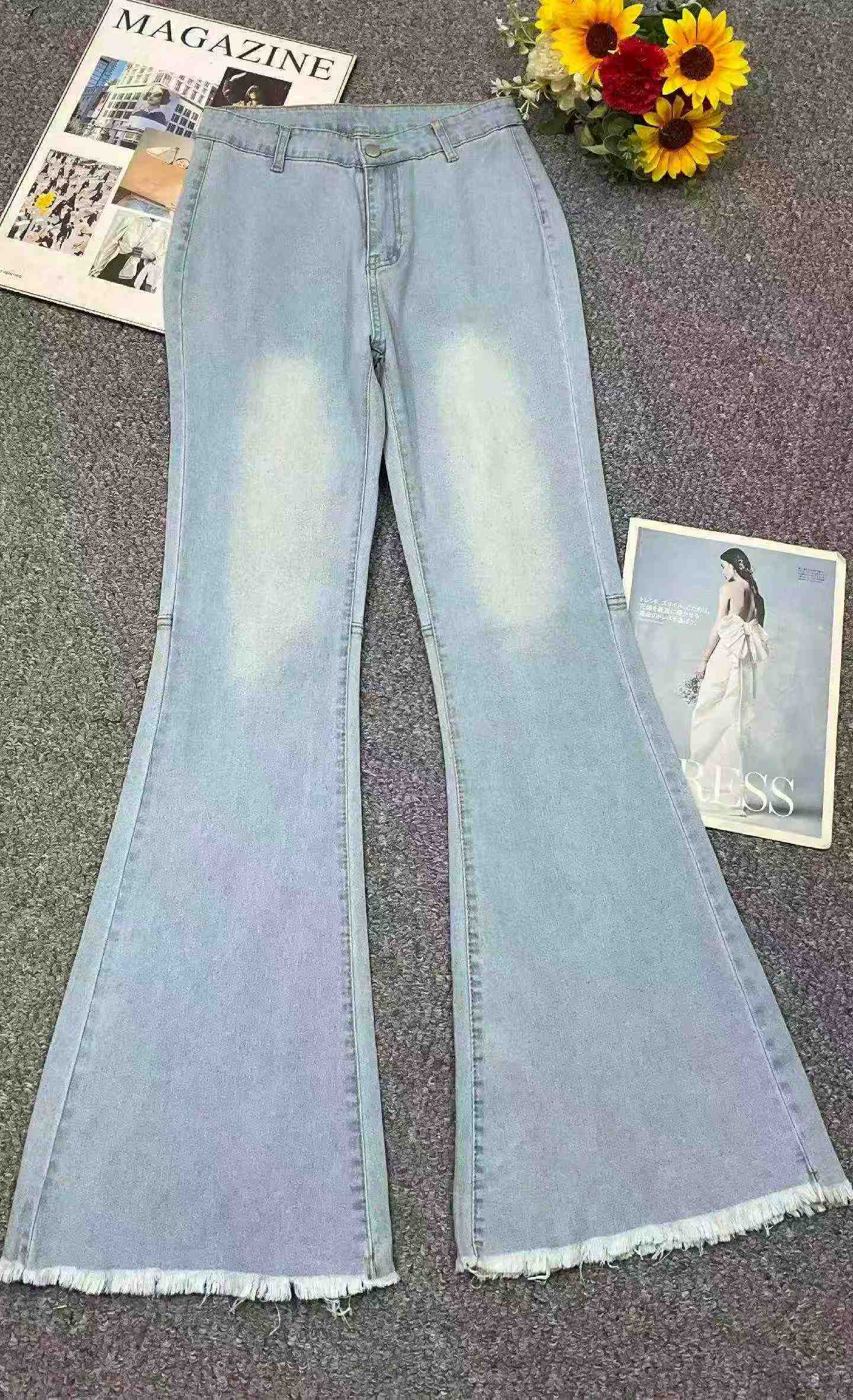 New Spring Summer American Style Loose Flared Jeans, Individual Packing, Size S-2XL, 345 Pieces - Image 2