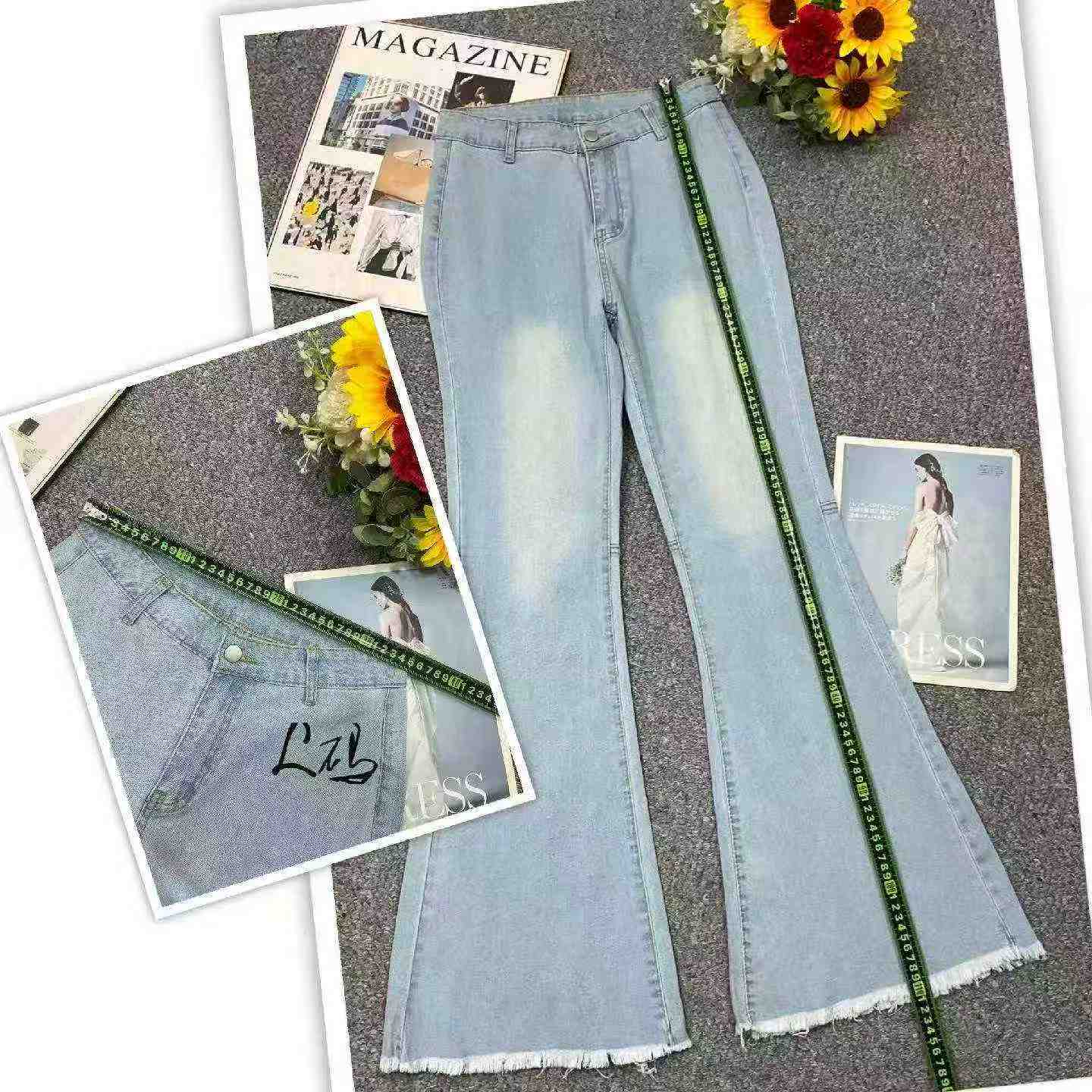 New Spring Summer American Style Loose Flared Jeans, Individual Packing, Size S-2XL, 345 Pieces - Image 4
