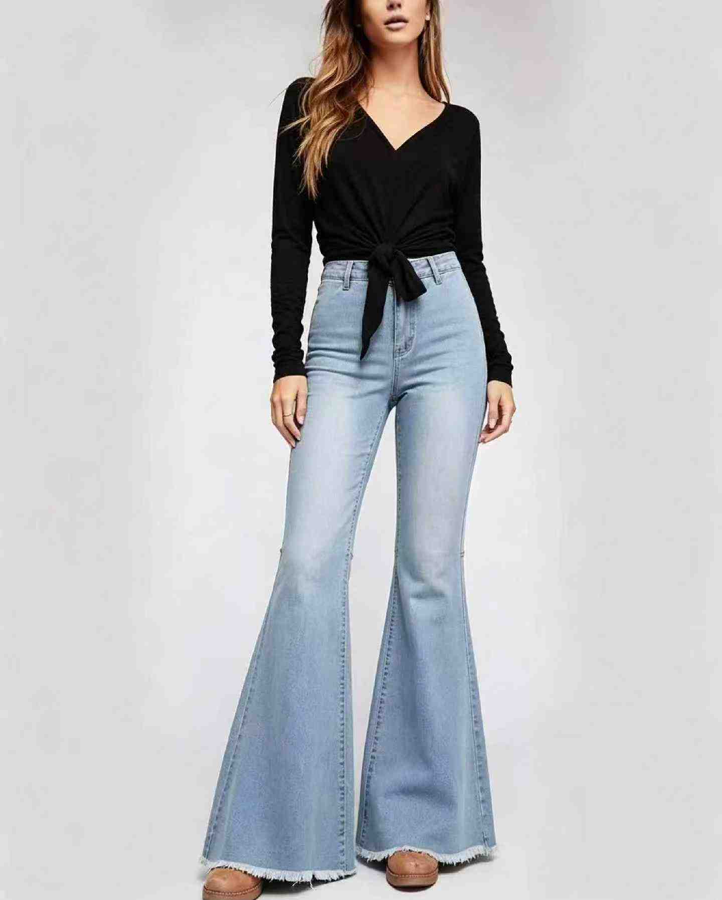 New Spring Summer American Style Loose Flared Jeans, Individual Packing, Size S-2XL, 345 Pieces - Image 7