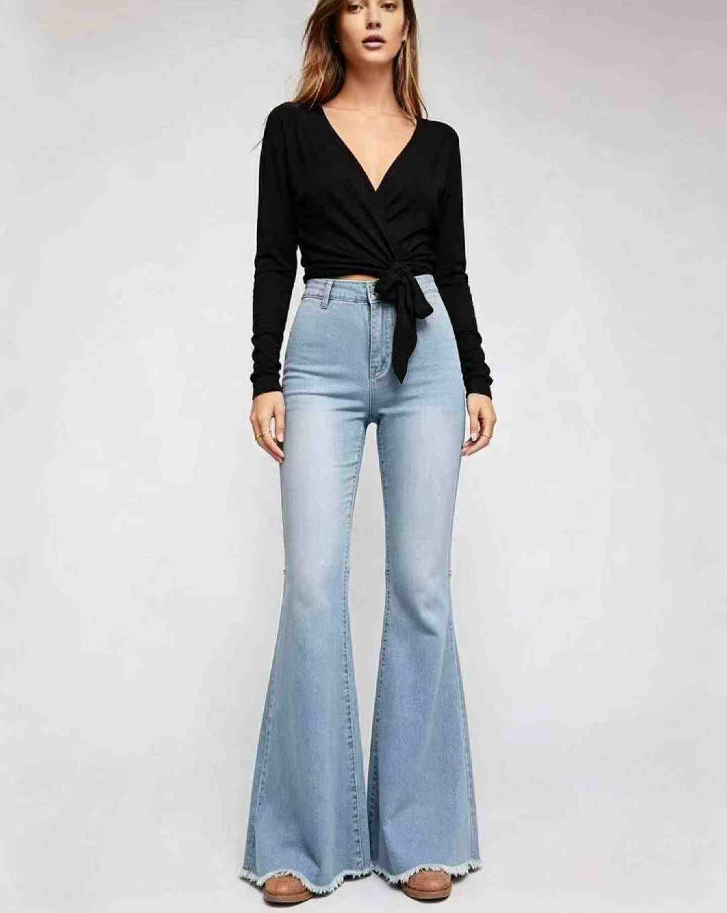 New Spring Summer American Style Loose Flared Jeans, Individual Packing, Size S-2XL, 345 Pieces - Image 8