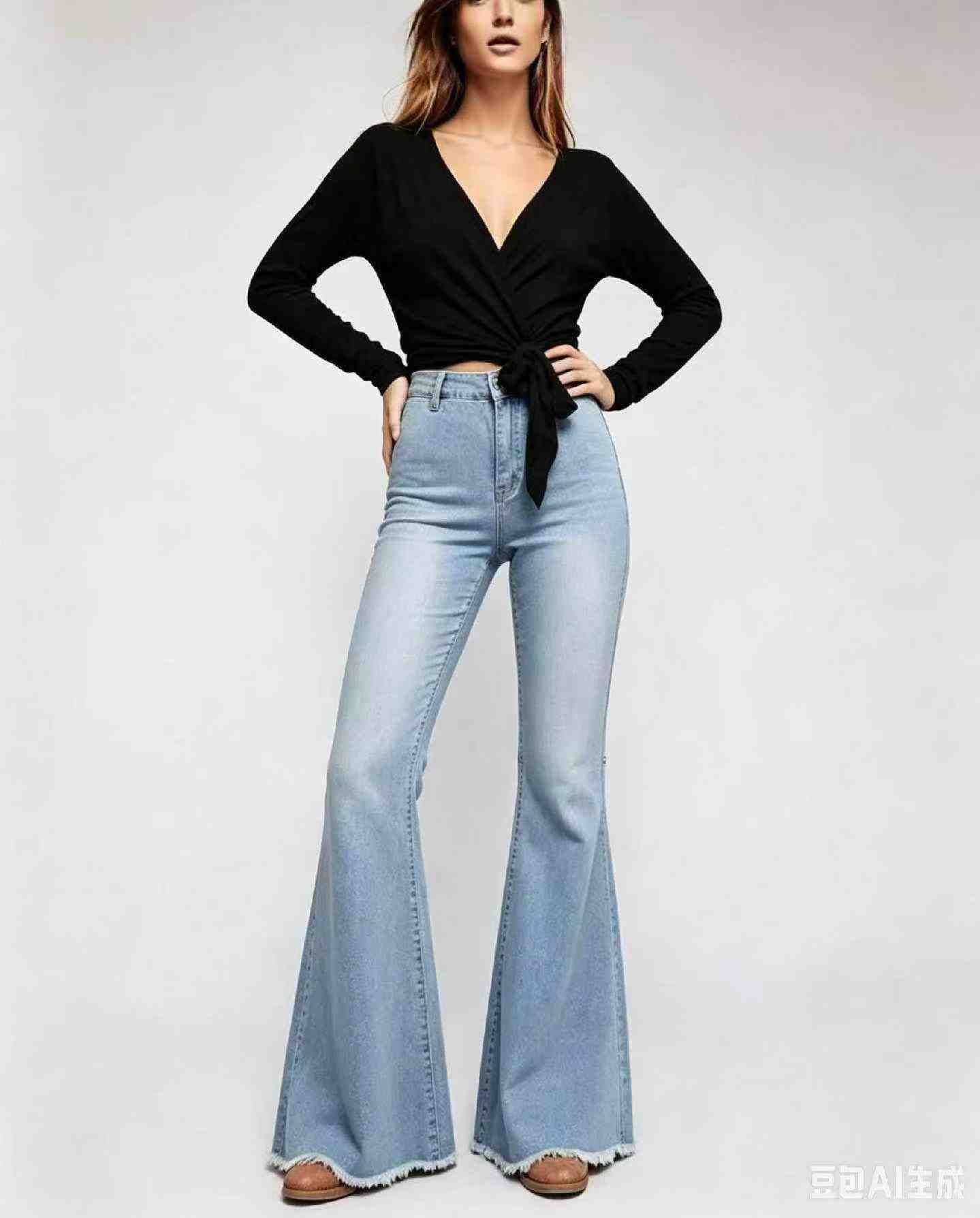 New Spring Summer American Style Loose Flared Jeans, Individual Packing, Size S-2XL, 345 Pieces - Image 9