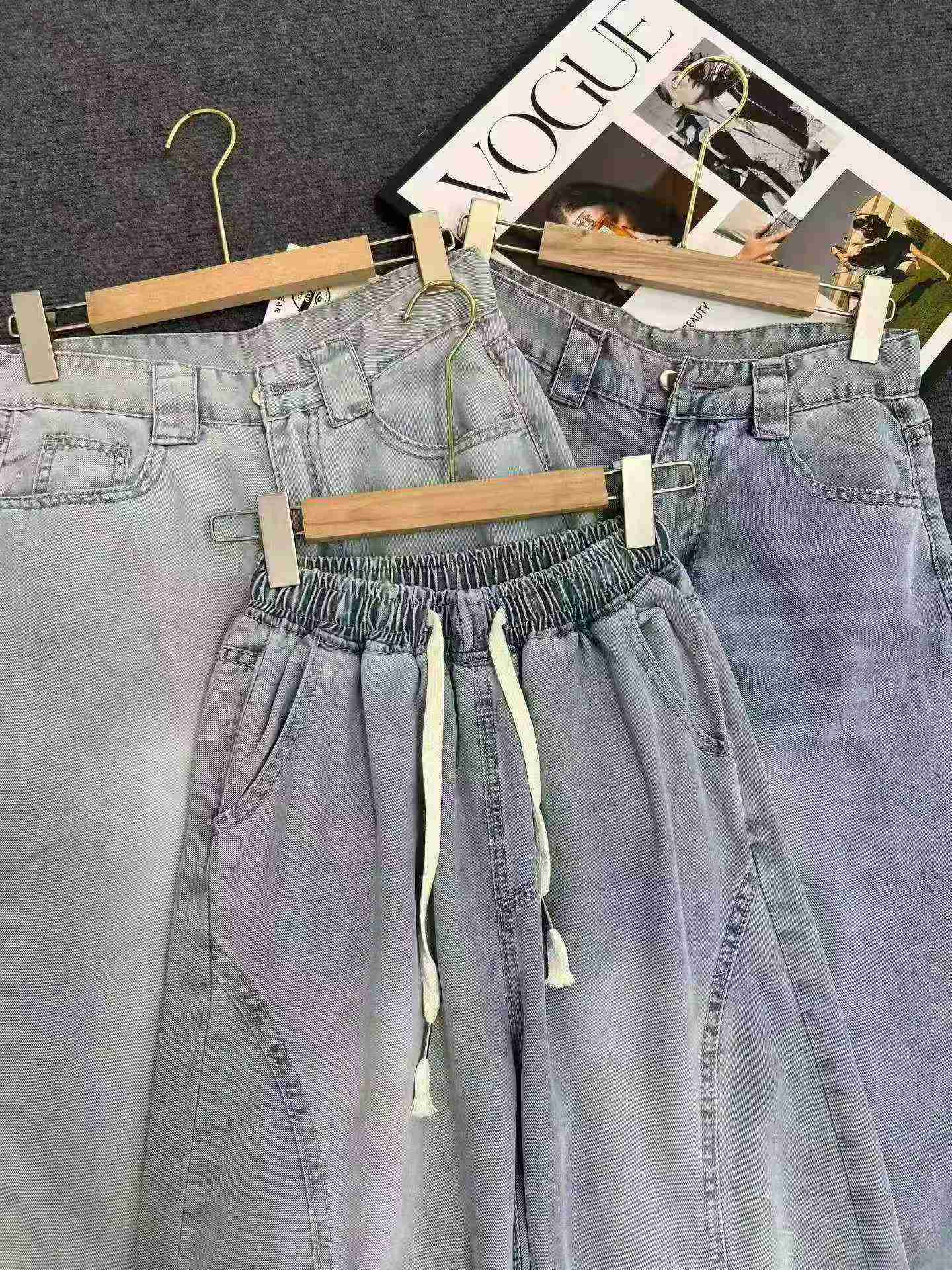 Women's Summer Thin Tencel Wide Leg Denim Jeans 300PCS Stock - Image 8