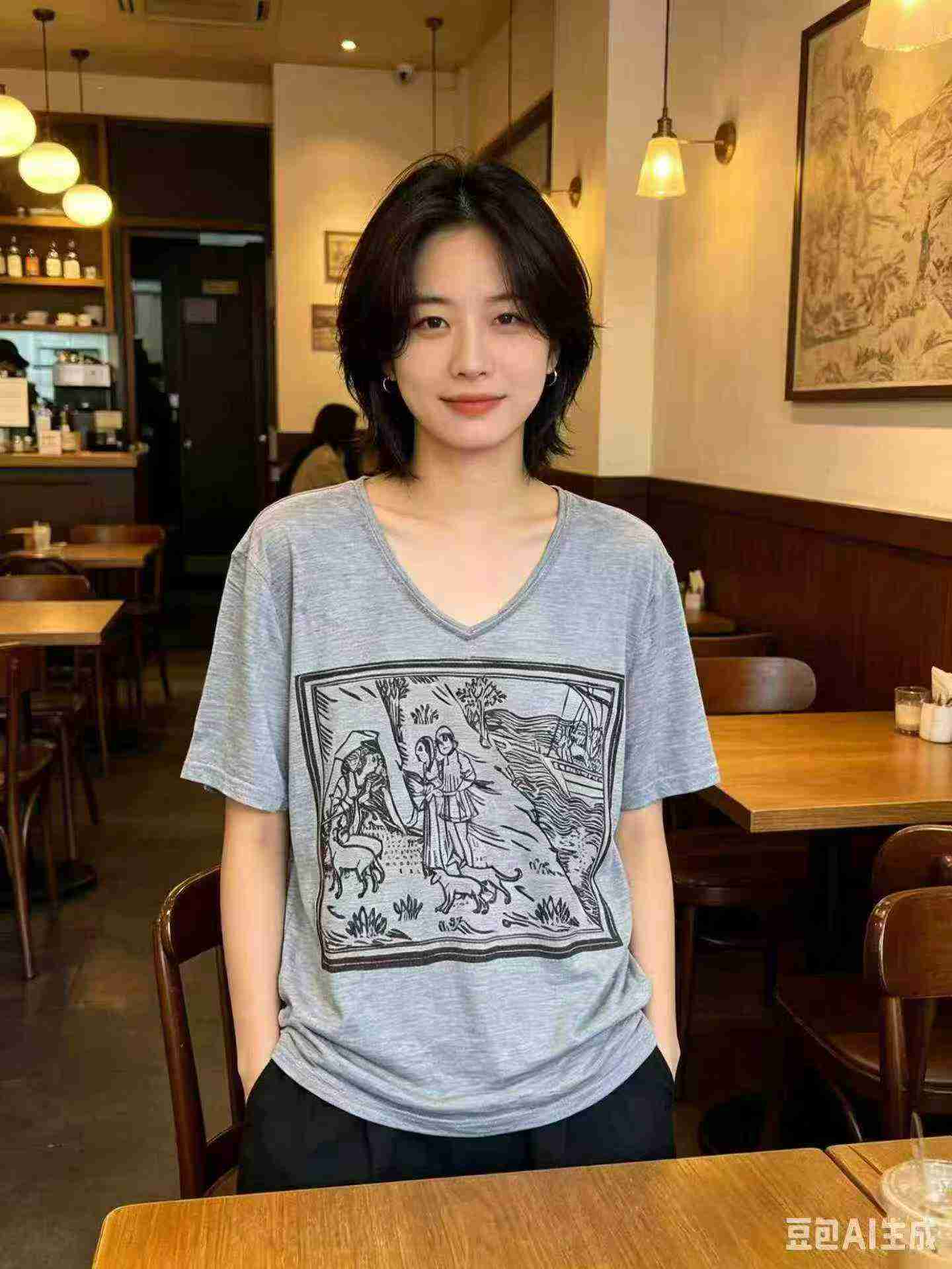 Vipande 252 vya T-shirt za majira ya joto, za kawaida, zenye shingo ya V, zinazofaa jinsia zote - Image 2