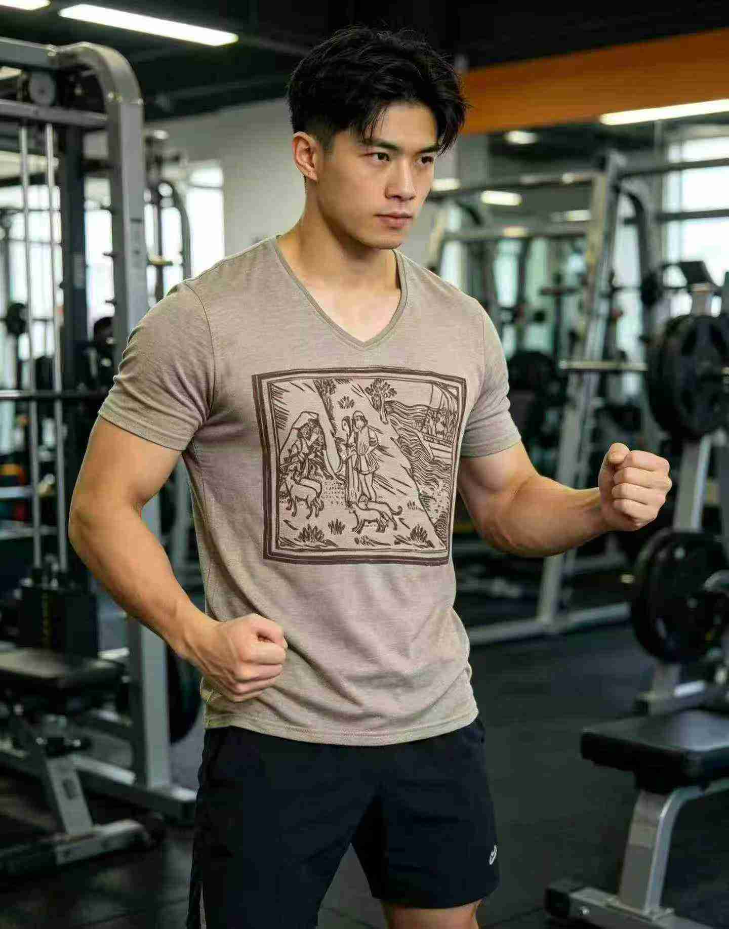 Vipande 252 vya T-shirt za majira ya joto, za kawaida, zenye shingo ya V, zinazofaa jinsia zote - Image 3