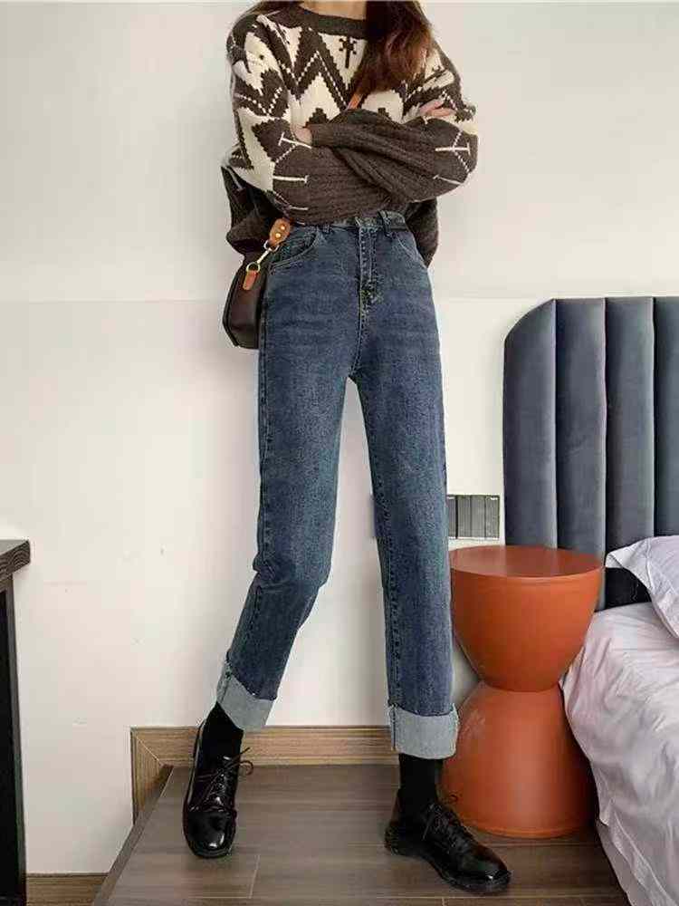 Jeans za Sigara Mpya za Msimu wa Masika na Kiangazi, Zenye Unyumbufu wa Juu, Zilizotengenezwa kwa Pamba Iliyoshwa kwa Mtindo wa Kizamani, Ukubwa S-XL, Takriban Vipande 1150, Vikiwa na Kifurushi cha kila kimoja pamoja na lebo ya kuning'inia - Image 5
