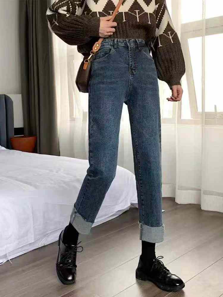 Jeans za Sigara Mpya za Msimu wa Masika na Kiangazi, Zenye Unyumbufu wa Juu, Zilizotengenezwa kwa Pamba Iliyoshwa kwa Mtindo wa Kizamani, Ukubwa S-XL, Takriban Vipande 1150, Vikiwa na Kifurushi cha kila kimoja pamoja na lebo ya kuning'inia - Image 6