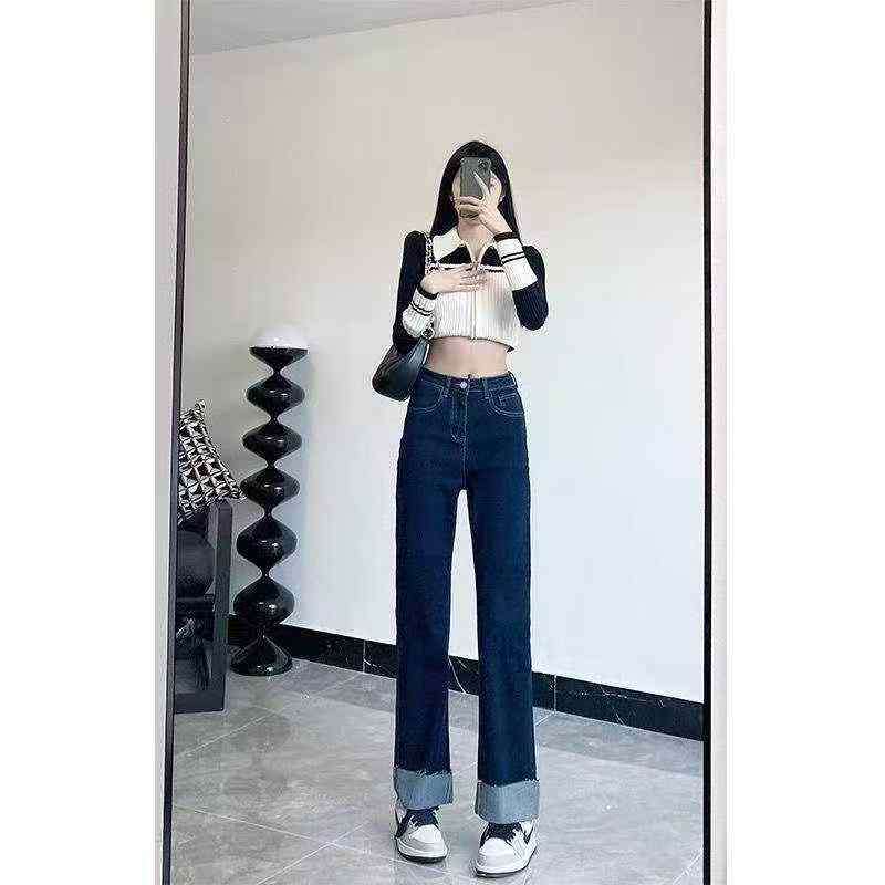 Suruali Mpya za Sigara za Denim ya Pamba Iliyoshwa kwa Mtindo wa Zamani yenye Unyumbufu wa Juu kwa Majira ya Masika na Majira ya Kiangazi, Ukubwa S-4XL, Takribani Vipande 650 - Image 4
