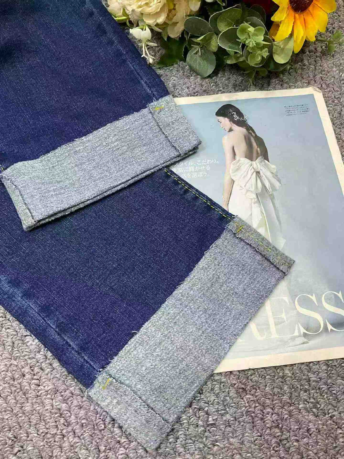Suruali Mpya za Sigara za Denim ya Pamba Iliyoshwa kwa Mtindo wa Zamani yenye Unyumbufu wa Juu kwa Majira ya Masika na Majira ya Kiangazi, Ukubwa S-4XL, Takribani Vipande 650 - Image 8