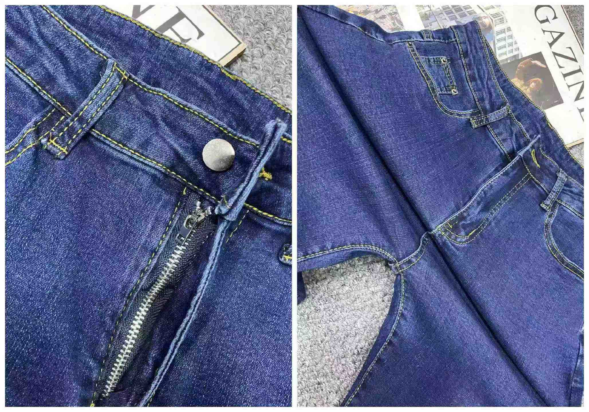 Suruali Mpya za Sigara za Denim ya Pamba Iliyoshwa kwa Mtindo wa Zamani yenye Unyumbufu wa Juu kwa Majira ya Masika na Majira ya Kiangazi, Ukubwa S-4XL, Takribani Vipande 650 - Image 9
