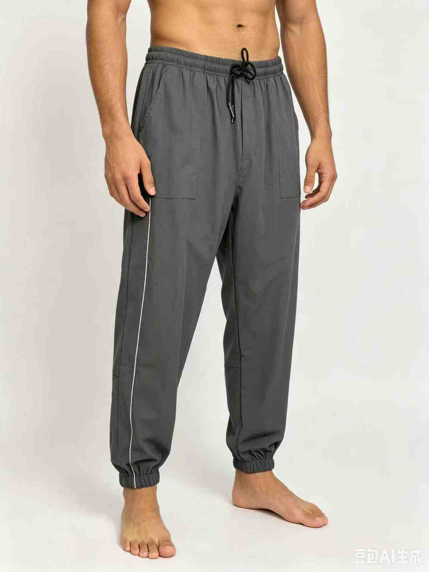 Pantalons de jogging molletonnés décontractés à chevilles élastiquées pour homme, un total de 3980 pièces - Image 2