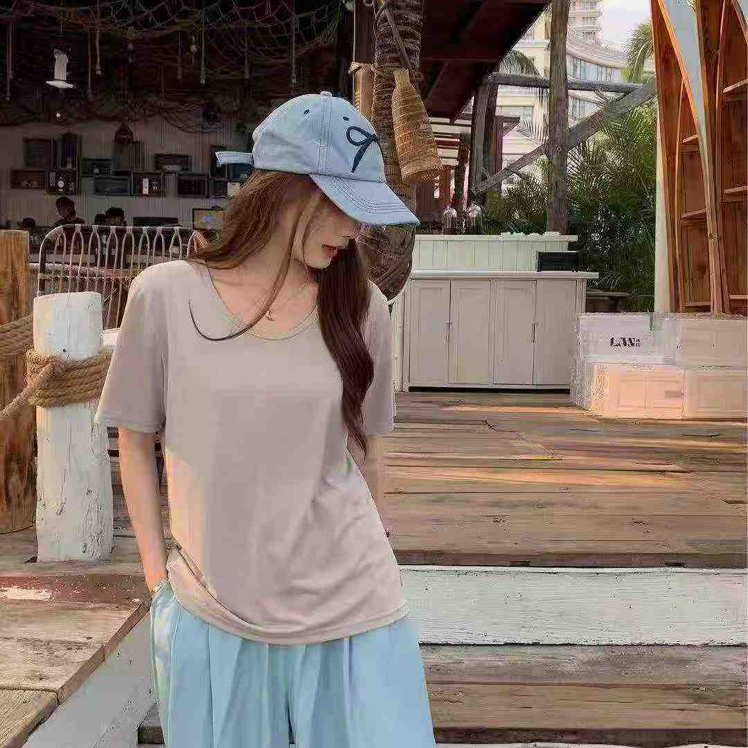 277 pièces de T-shirts de mode de style coréen, simples, amples et polyvalents - Image 2