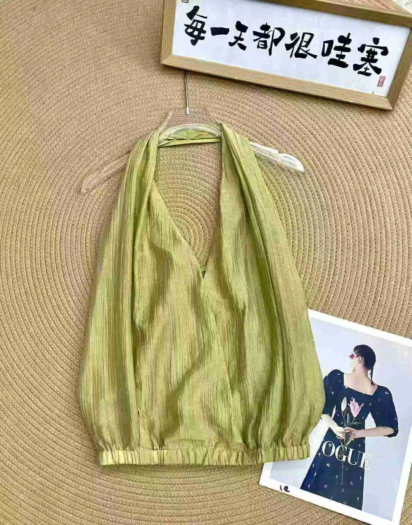 Atasan Kasual Santai Tanpa Lengan Halter Belakang Terbuka 292 Potong - Image 6
