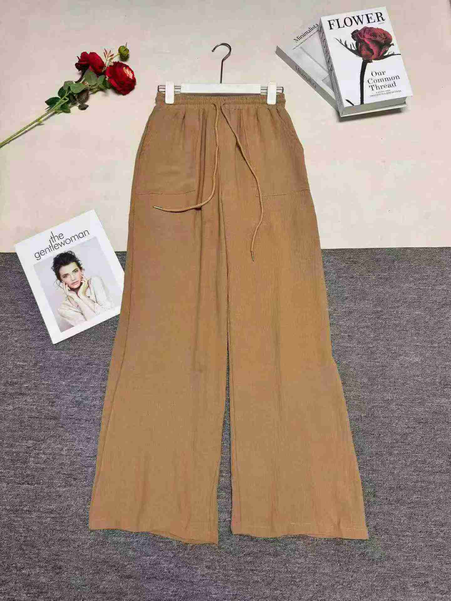 152 Pieces Clearance Women's Imitation Cotton Linen Loose Wide Leg Pants - Image 2