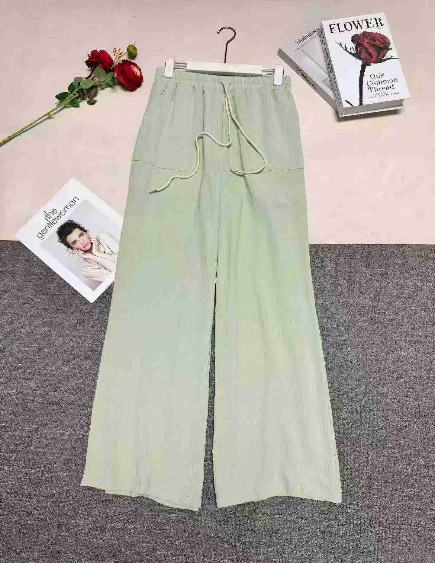 152 Pieces Clearance Women's Imitation Cotton Linen Loose Wide Leg Pants - Image 3