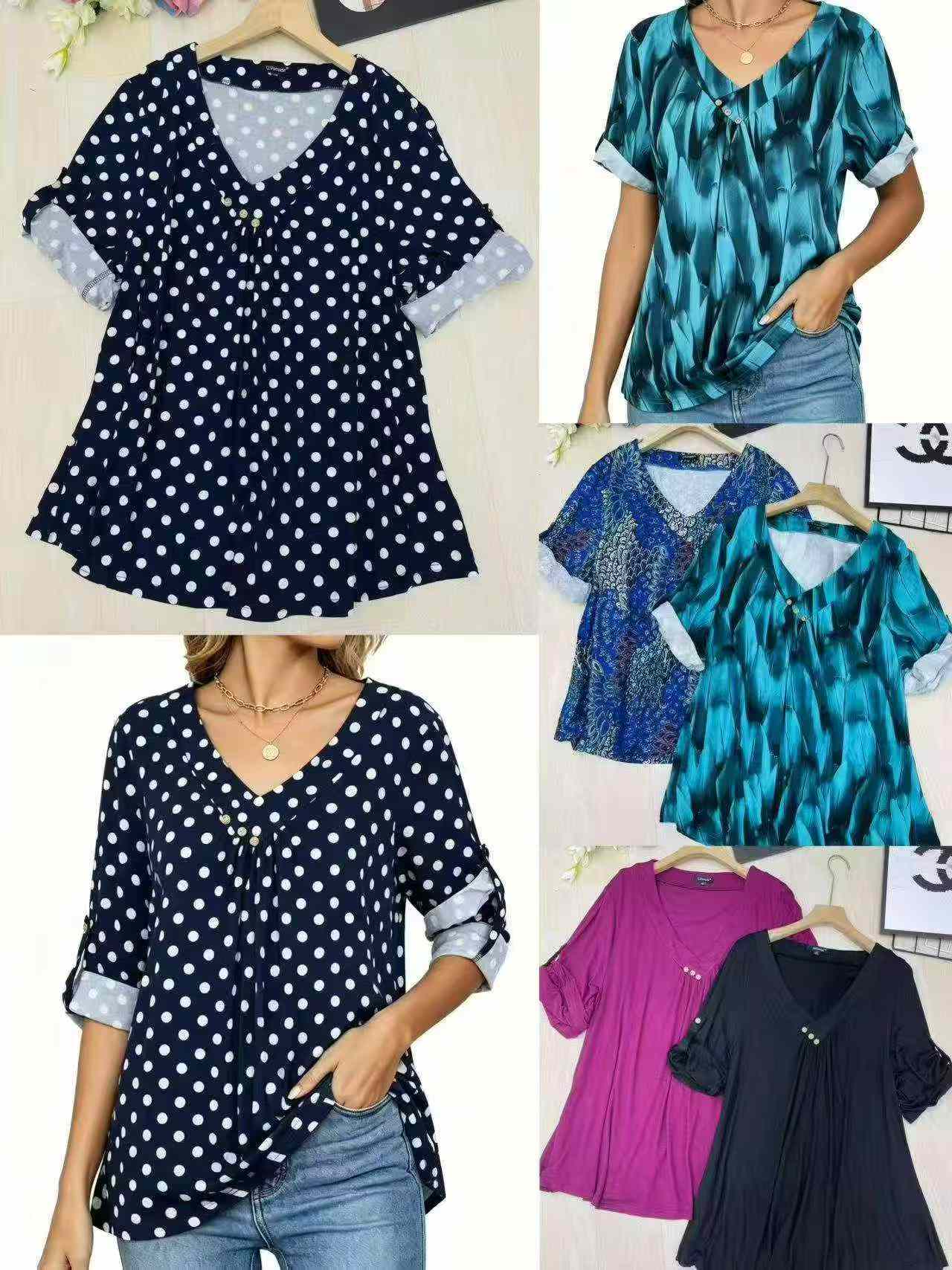 Foreign Trade Loose Short Sleeve T-shirts, Total 984 Pieces - Image 6