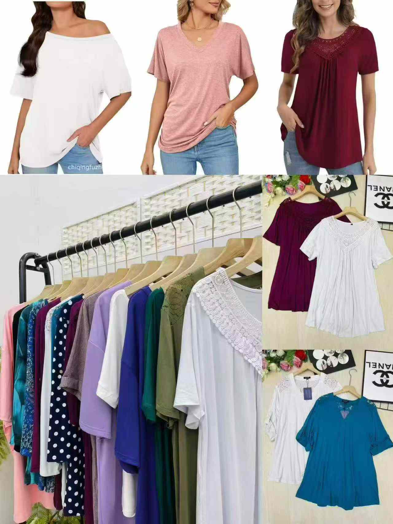 Foreign Trade Loose Short Sleeve T-shirts, Total 984 Pieces - Image 7