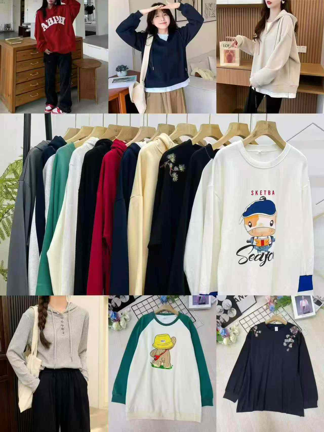 Lightweight Sweatshirts, 204 Pieces, Sizes M-2XL - Image 4