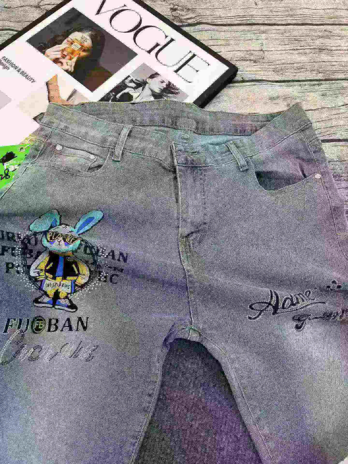 Men's Summer Trendy Stretch Denim Printed Embroidered Shorts 450PCS Wholesale - Image 6