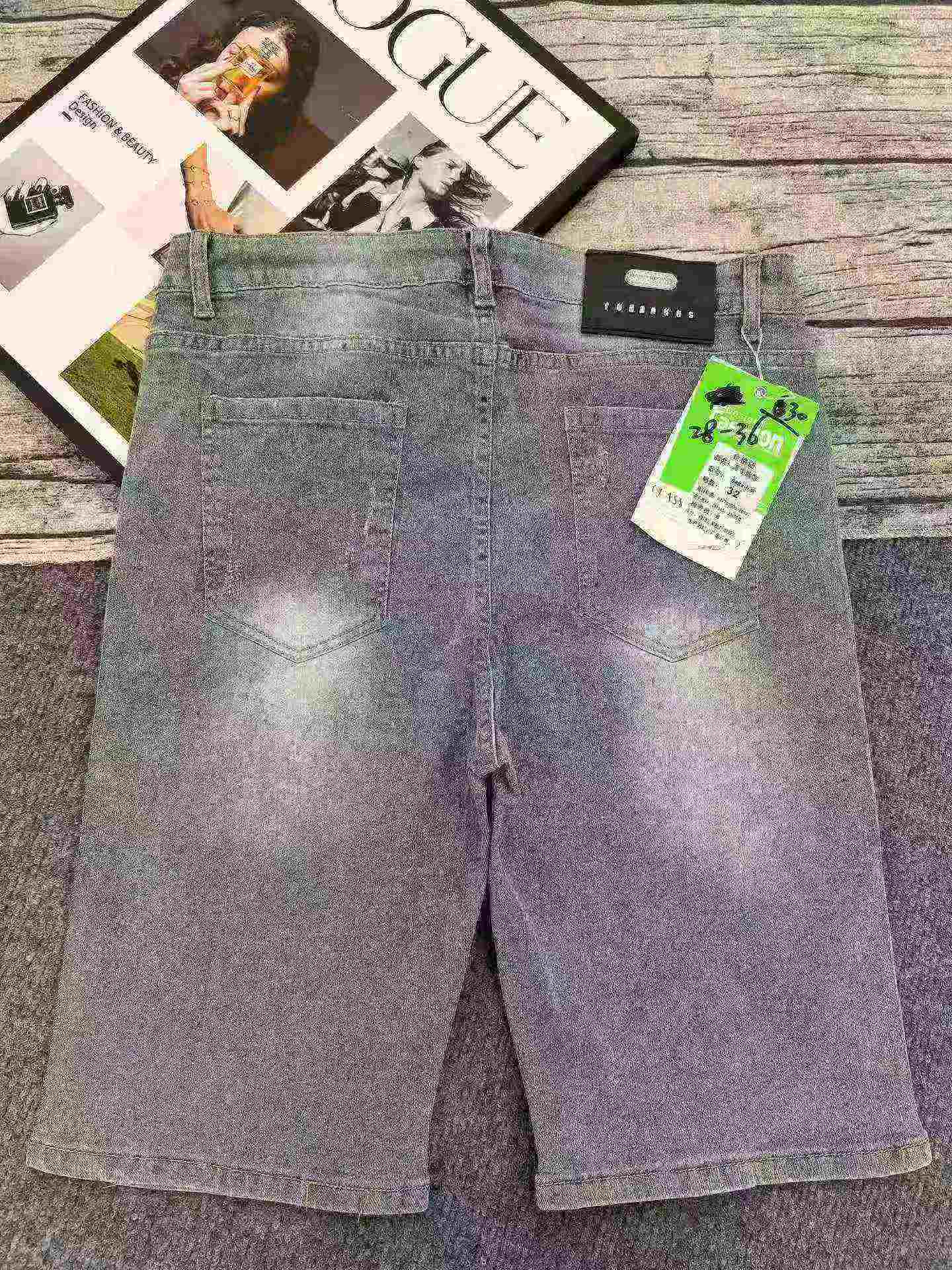Men's Summer Trendy Stretch Denim Printed Embroidered Shorts 450PCS Wholesale - Image 8