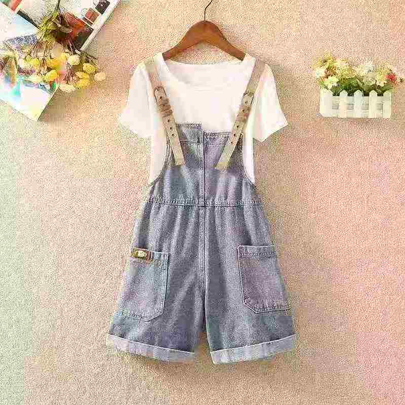 Washed Assorted Suspender Denim Shorts & Skirts Full Clearance 2000 Pieces Wholesale - Image 6