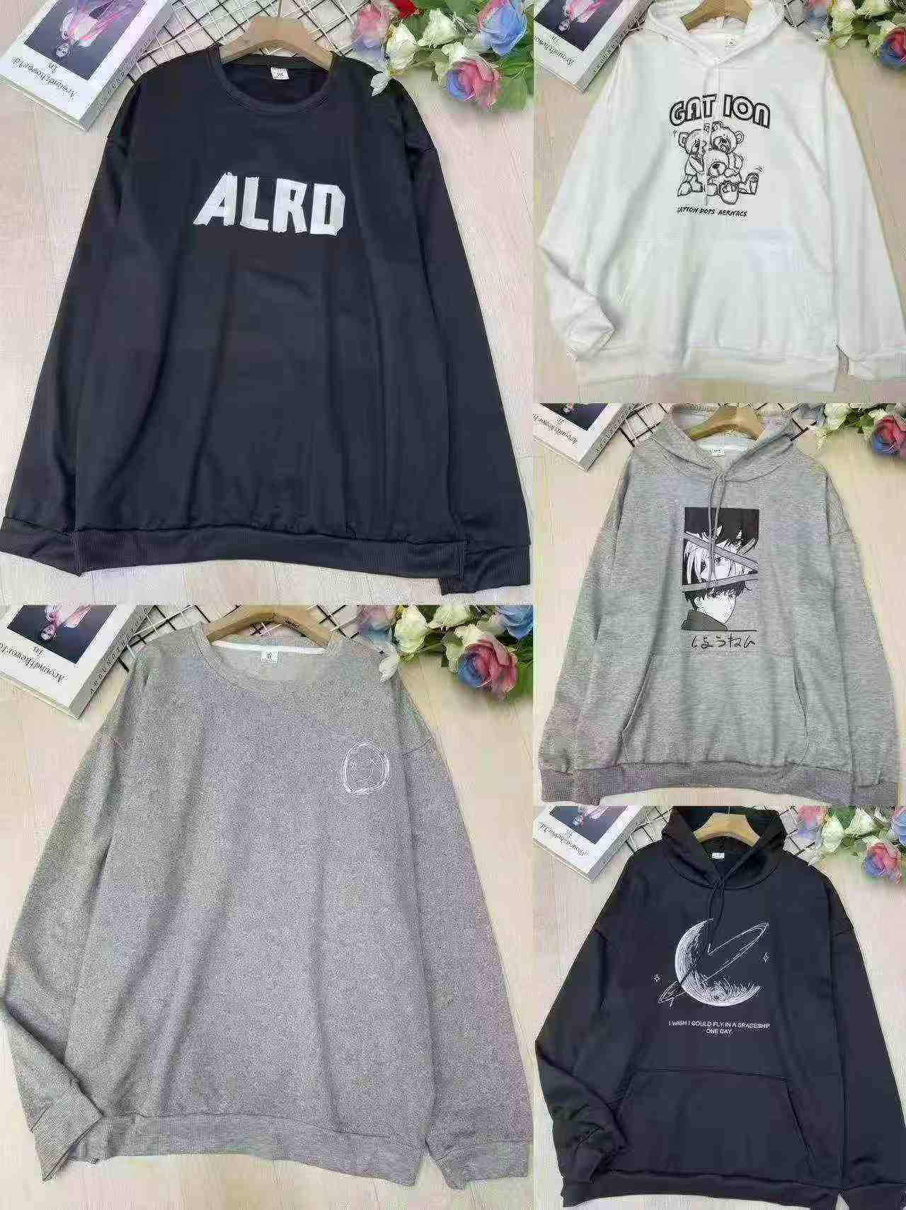 Men's Terry Fleece Sweatshirts, 114 Pieces, Size S-4XL, Individual Packing - Image 2