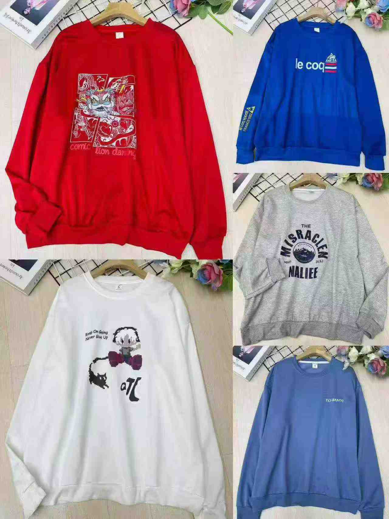 Men's Terry Fleece Sweatshirts, 114 Pieces, Size S-4XL, Individual Packing - Image 3