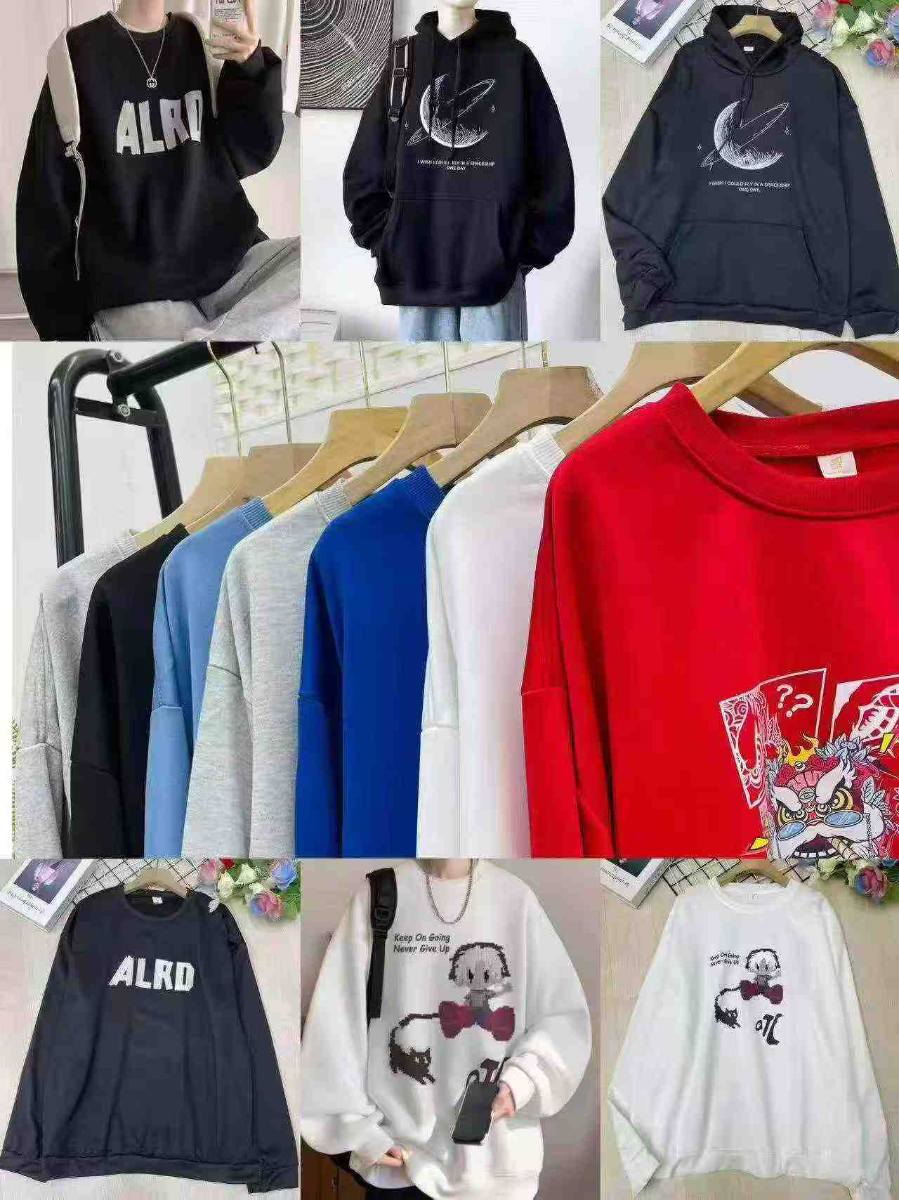 Men's Terry Fleece Sweatshirts, 114 Pieces, Size S-4XL, Individual Packing - Image 4