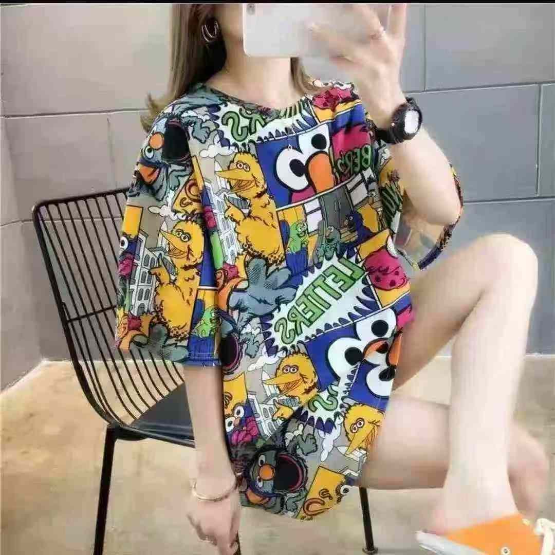 4440 sztuk damskich oversize letnich krótkorękawowych T-shirtów z nadrukiem - Image 5