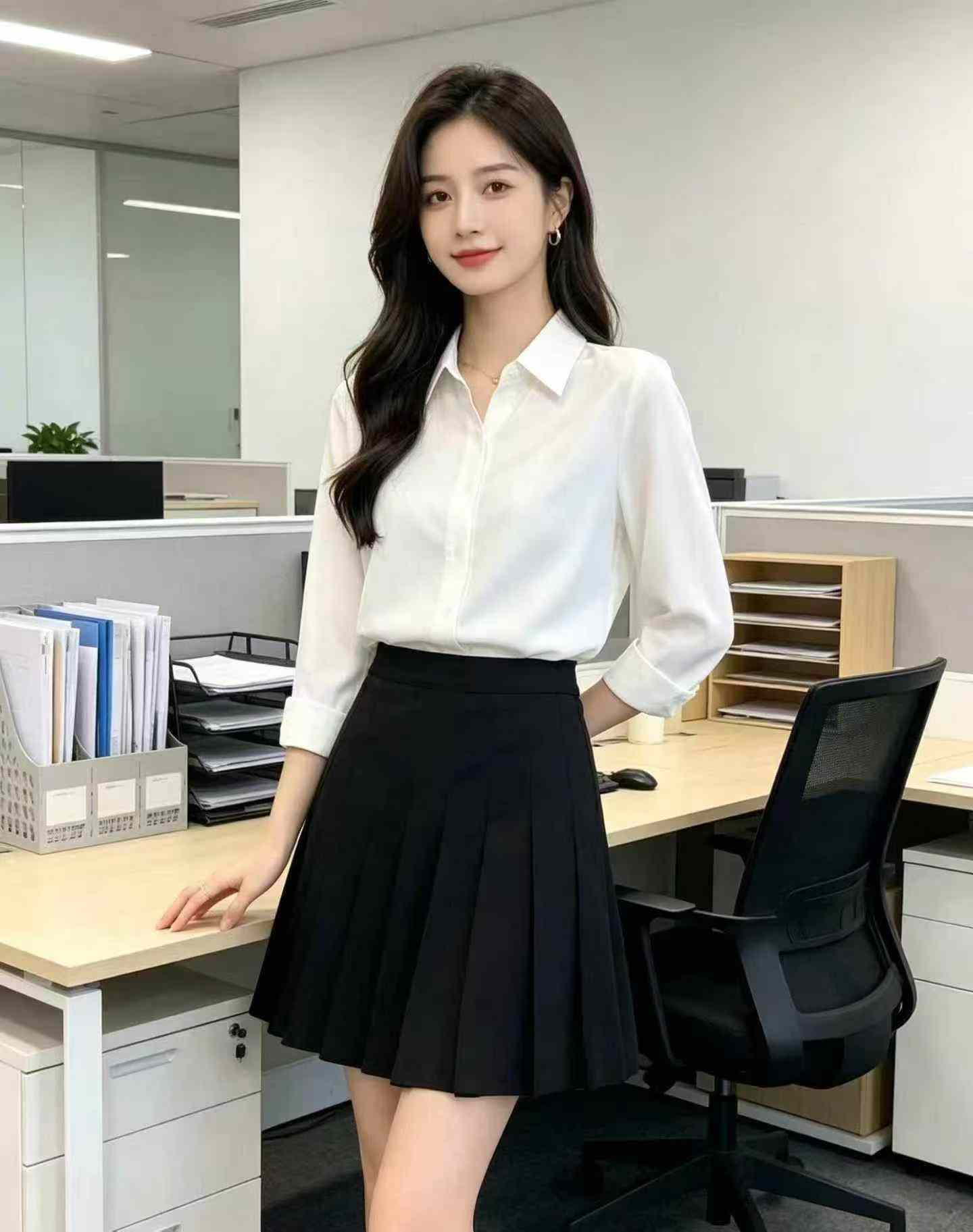 Lebih kurang 120 Keping Skirt Berlipit Seksi Hitam Anti-Terdedah - Image 6