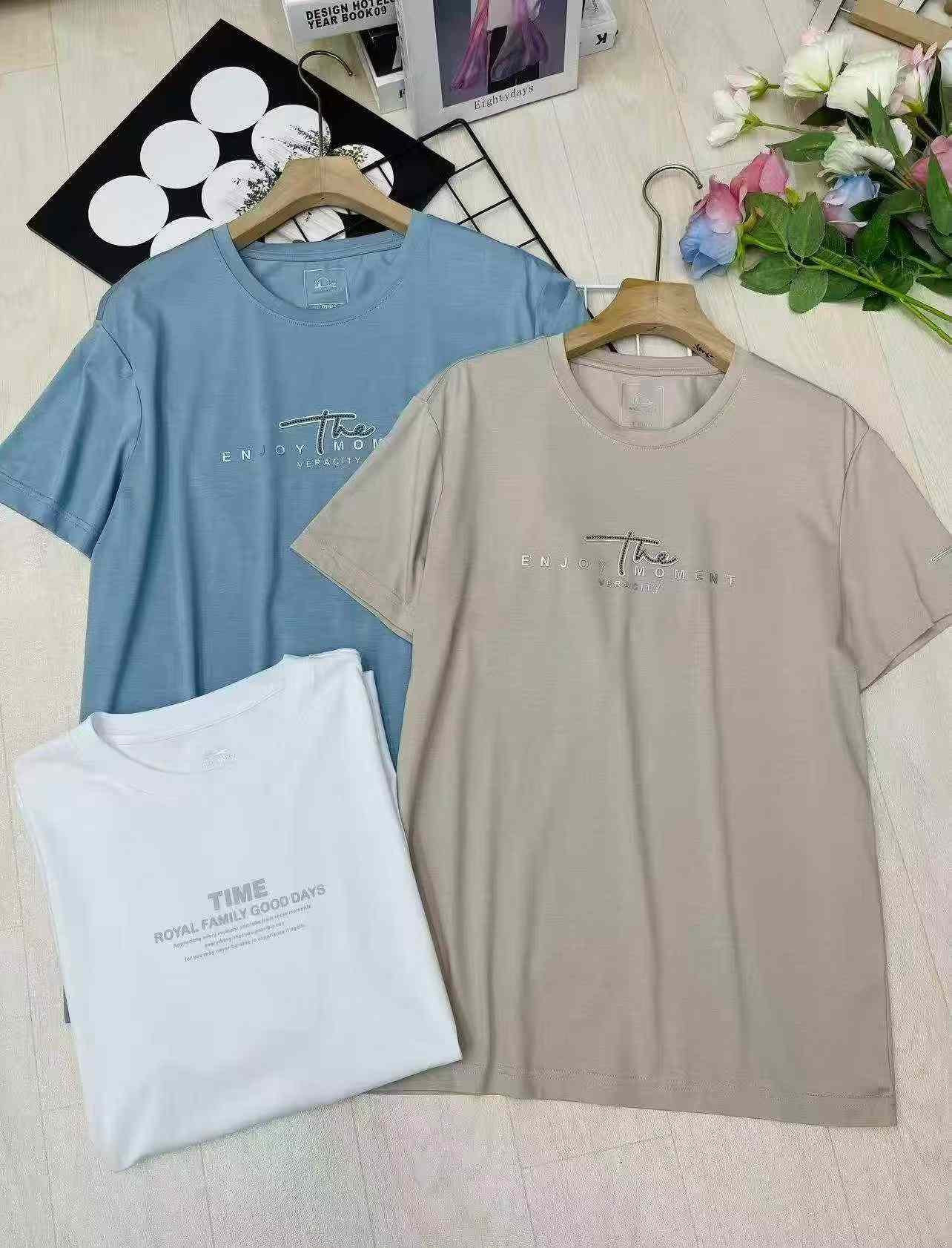 Good Quality Men's Short Sleeve T-shirts, Total 338 Pcs Clearance - Image 8