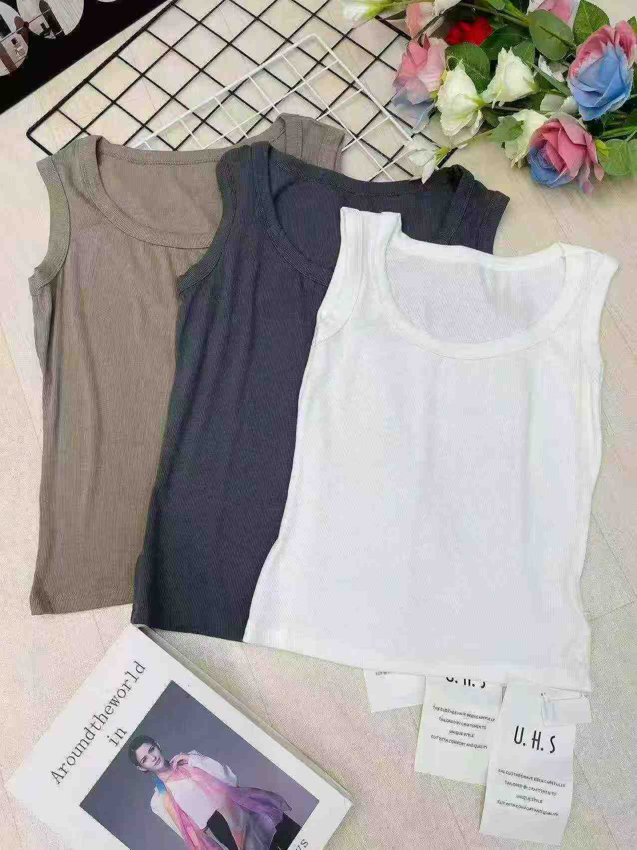 Women's Solid Ribbed Tank Top, 198 Pieces - Image 3