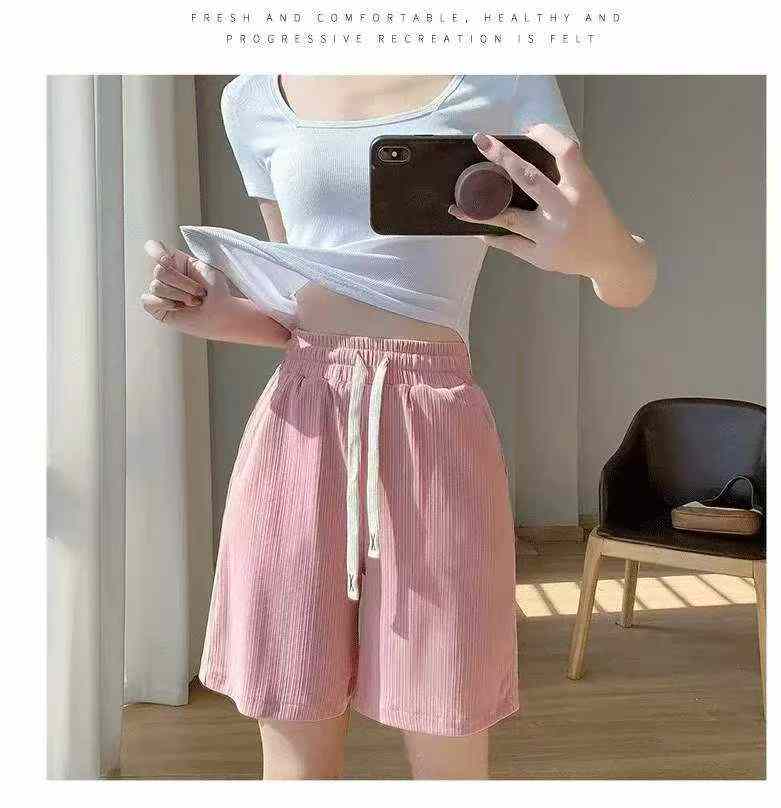 Summer New Loose Wide-leg Ice Silk Casual Shorts 1595 Pieces Wholesale Stock - Image 5