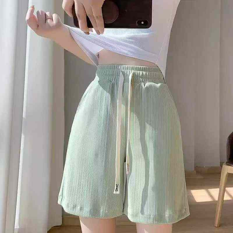 Summer New Loose Wide-leg Ice Silk Casual Shorts 1595 Pieces Wholesale Stock - Image 7