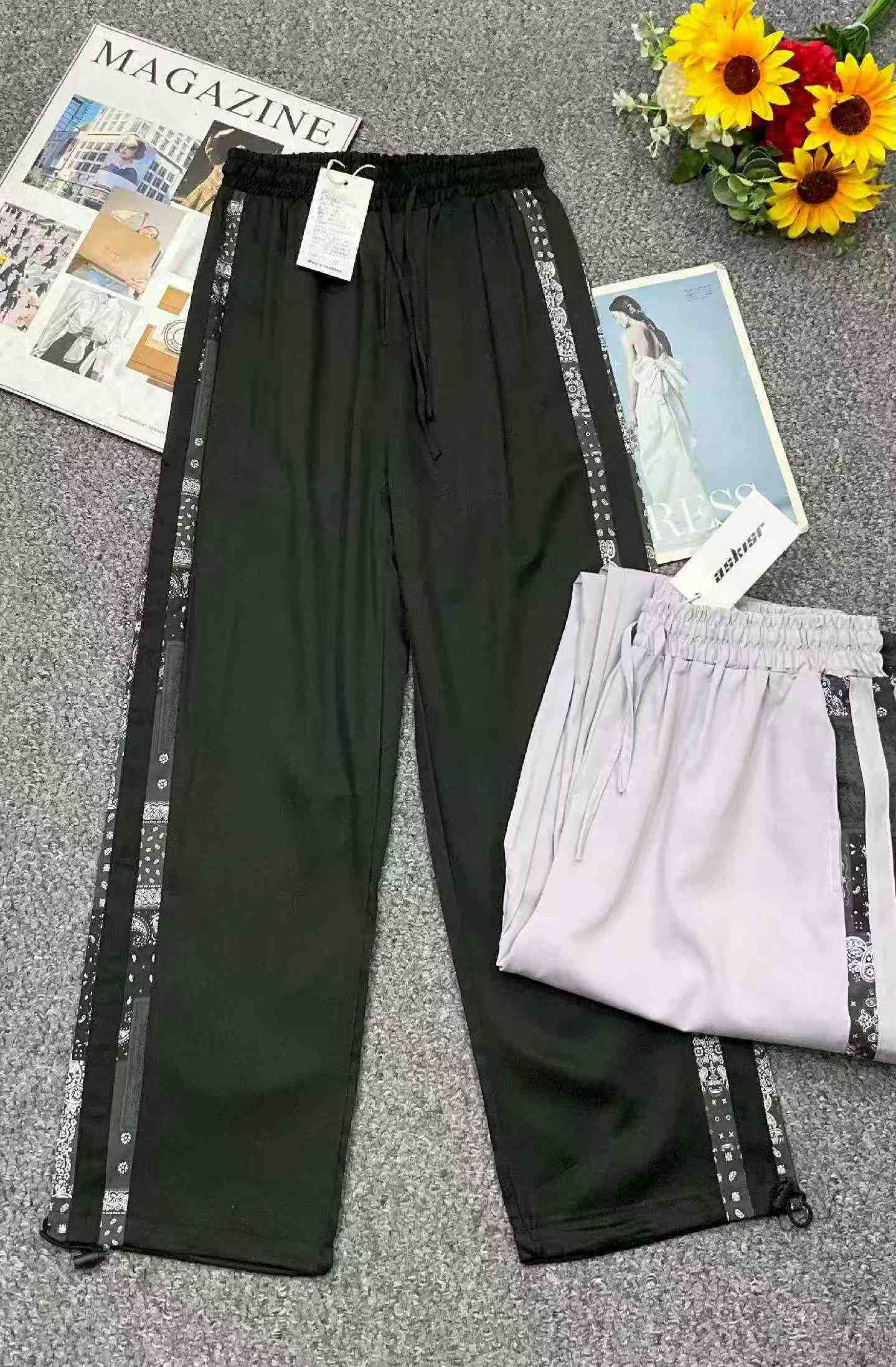 New Spring Summer Vintage Men's Ice Silk Casual Pants 130 Pieces - Image 2