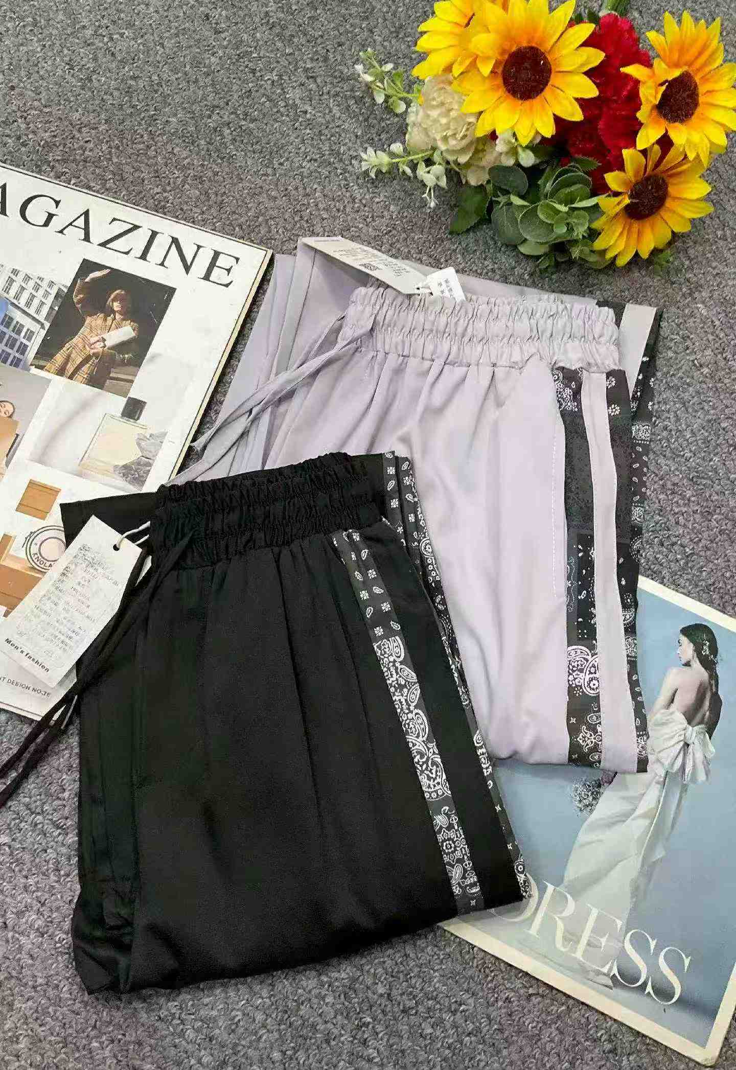 New Spring Summer Vintage Men's Ice Silk Casual Pants 130 Pieces - Image 4