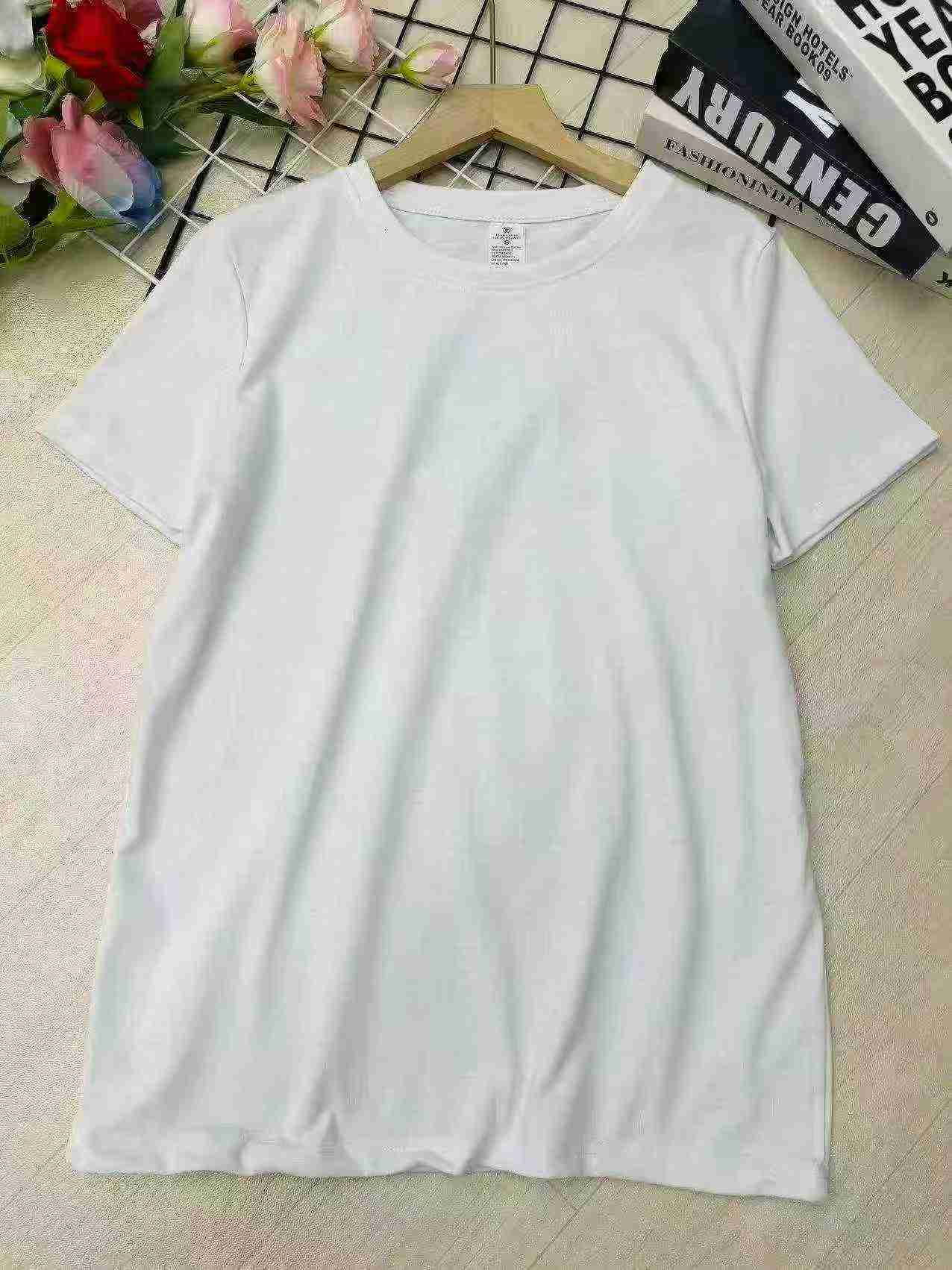White Plain 210g Cotton Short Sleeve T-shirts Total 1944 Pieces - Image 6