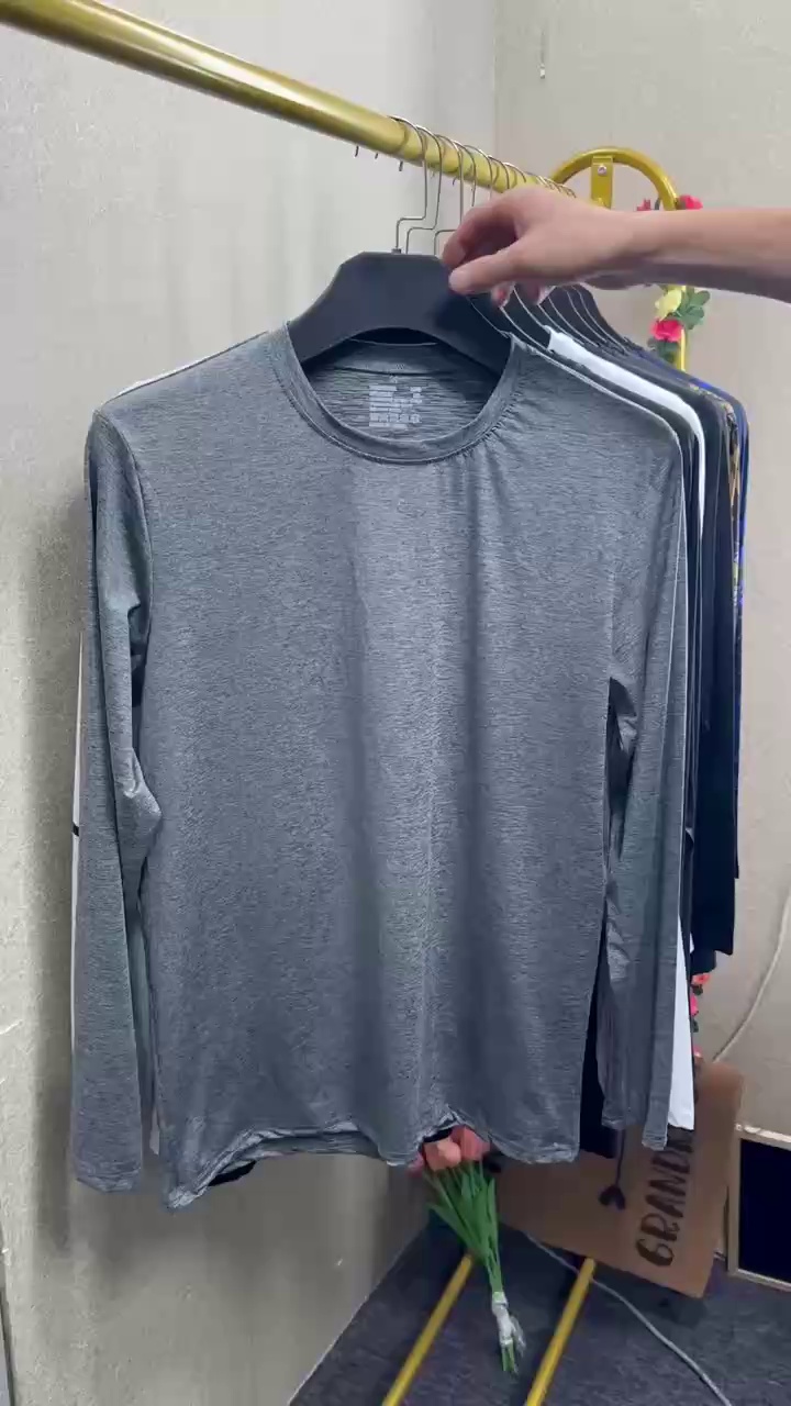 Shati za juu za michezo zenye mikono mirefu kwa wanaume za majira ya kuchipua na majira ya kupukutika majani, Ukubwa XS-4XL, Jumla Vipande 650 - Image 2