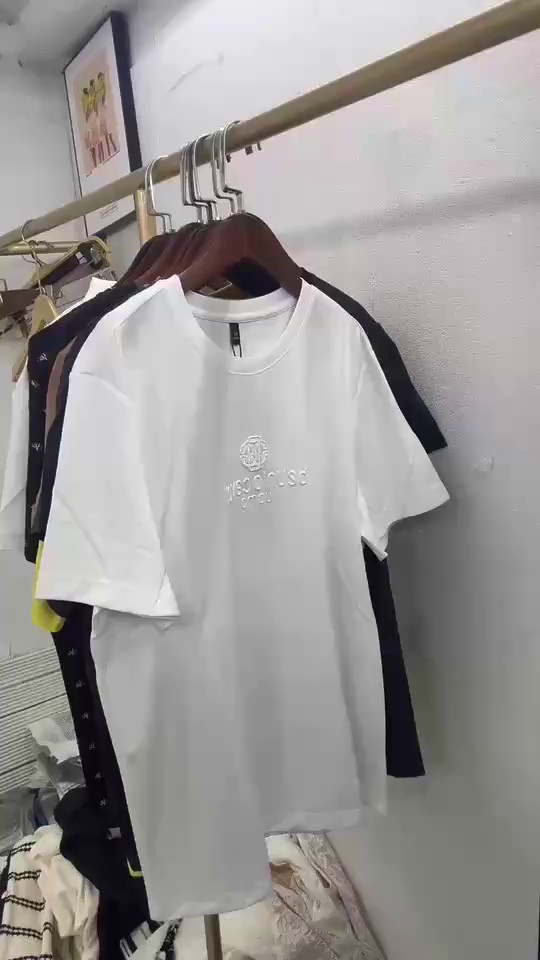 520 chiếc áo thun cotton ngắn tay pha trộn nhiều thương hiệu thời trang xu hướng, kích thước M-3XL, 10 chiếc mỗi bó, đóng gói riêng lẻ - Image 2
