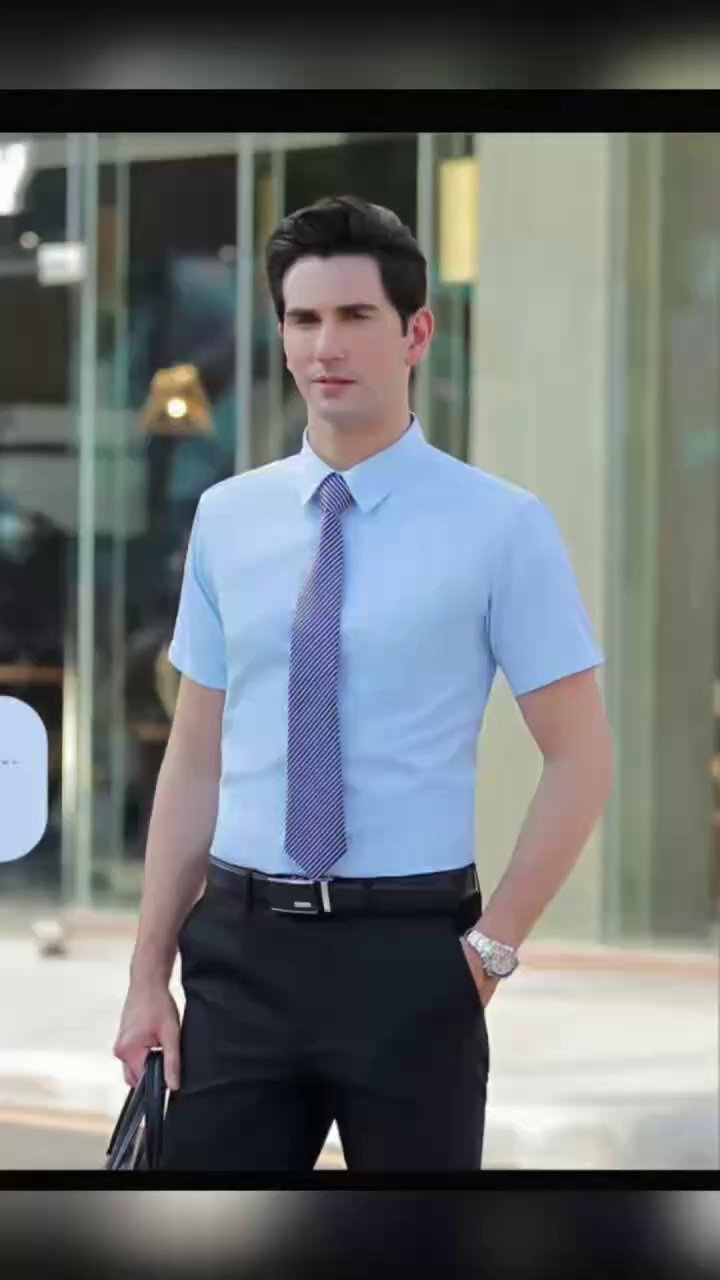 Factory Overstock High Quality Men's Business Short Sleeve Shirts 10000 Pieces - Image 1