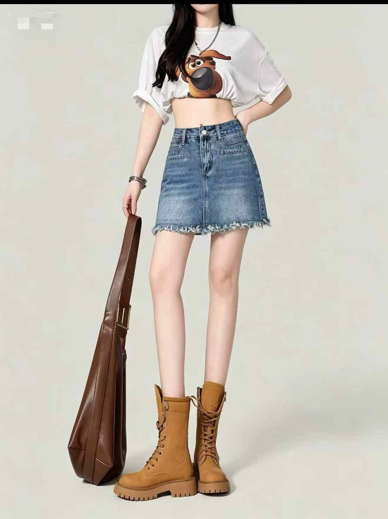 High Quality YKK Lined Women's Denim Mini Skirt, 2 Colors, S-XL, 260 Pieces, Item #2865 610 - Image 1