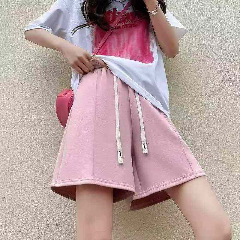 Summer New Plain Loose High Waist Casual Sports Shorts, About 110 Pieces - Image 1