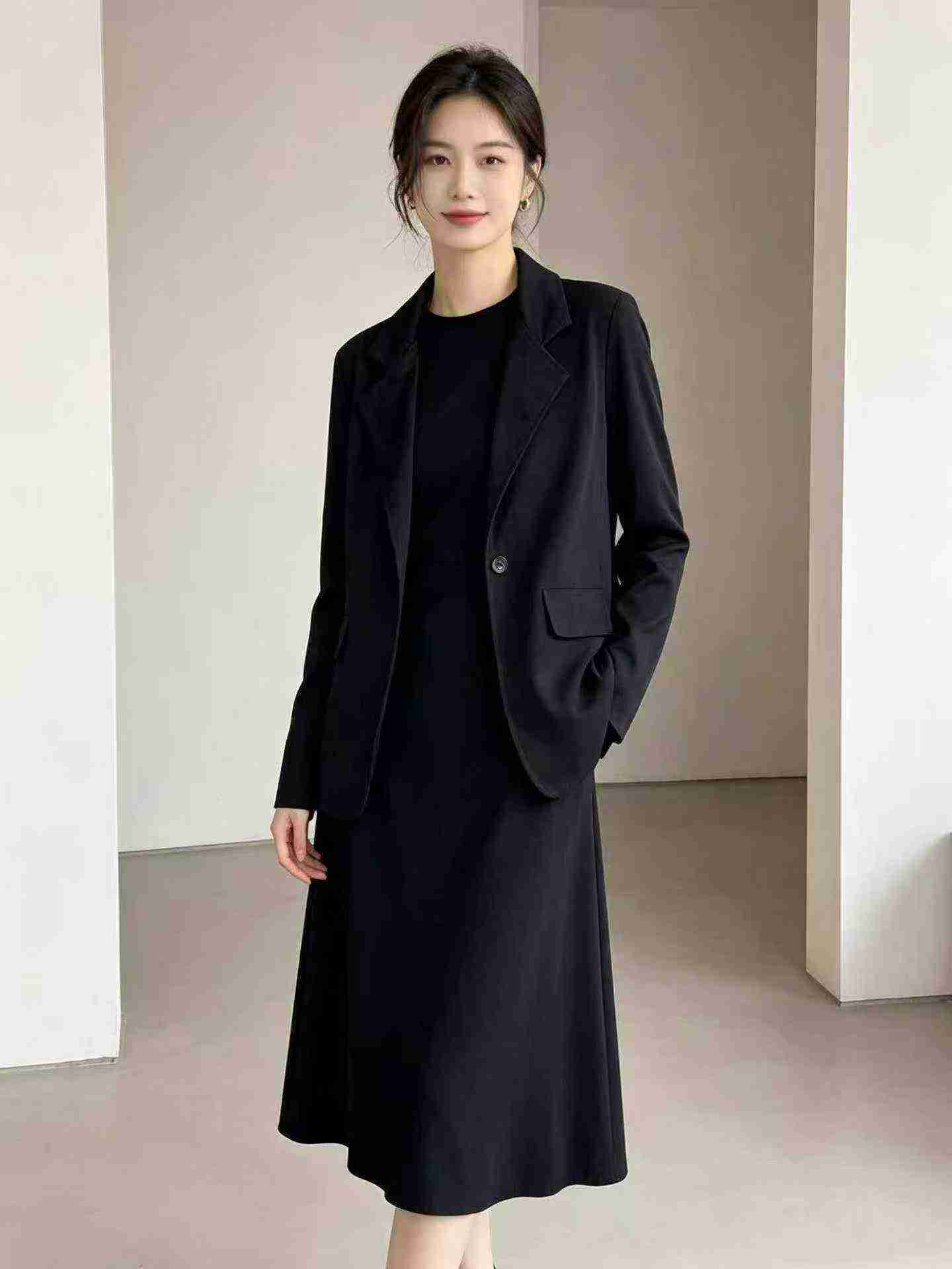 659 Sets French Style Blazer Dress Two-piece Set - Image 1